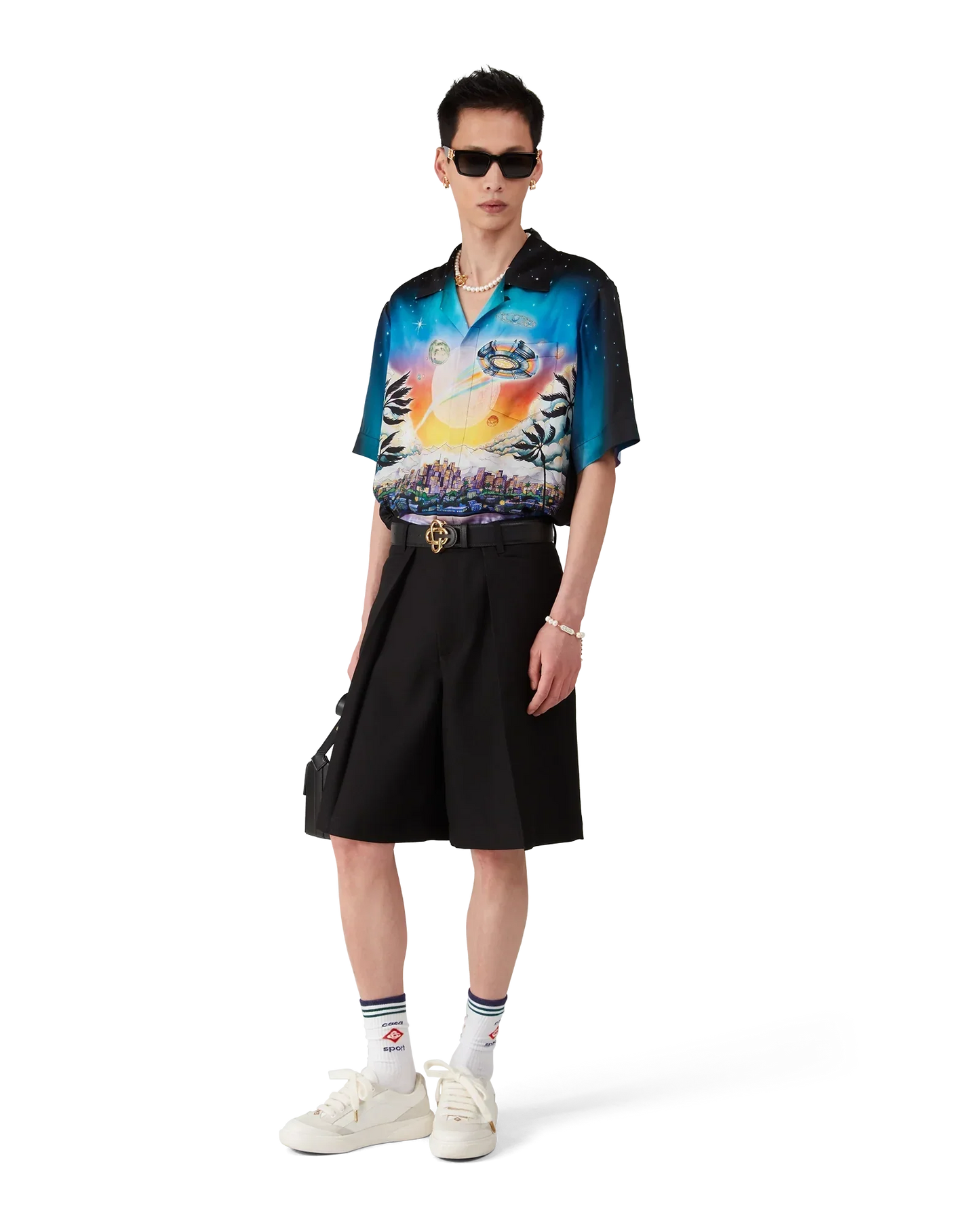 Wool Pleated Tailored Shorts | Casablanca Paris | Image 2