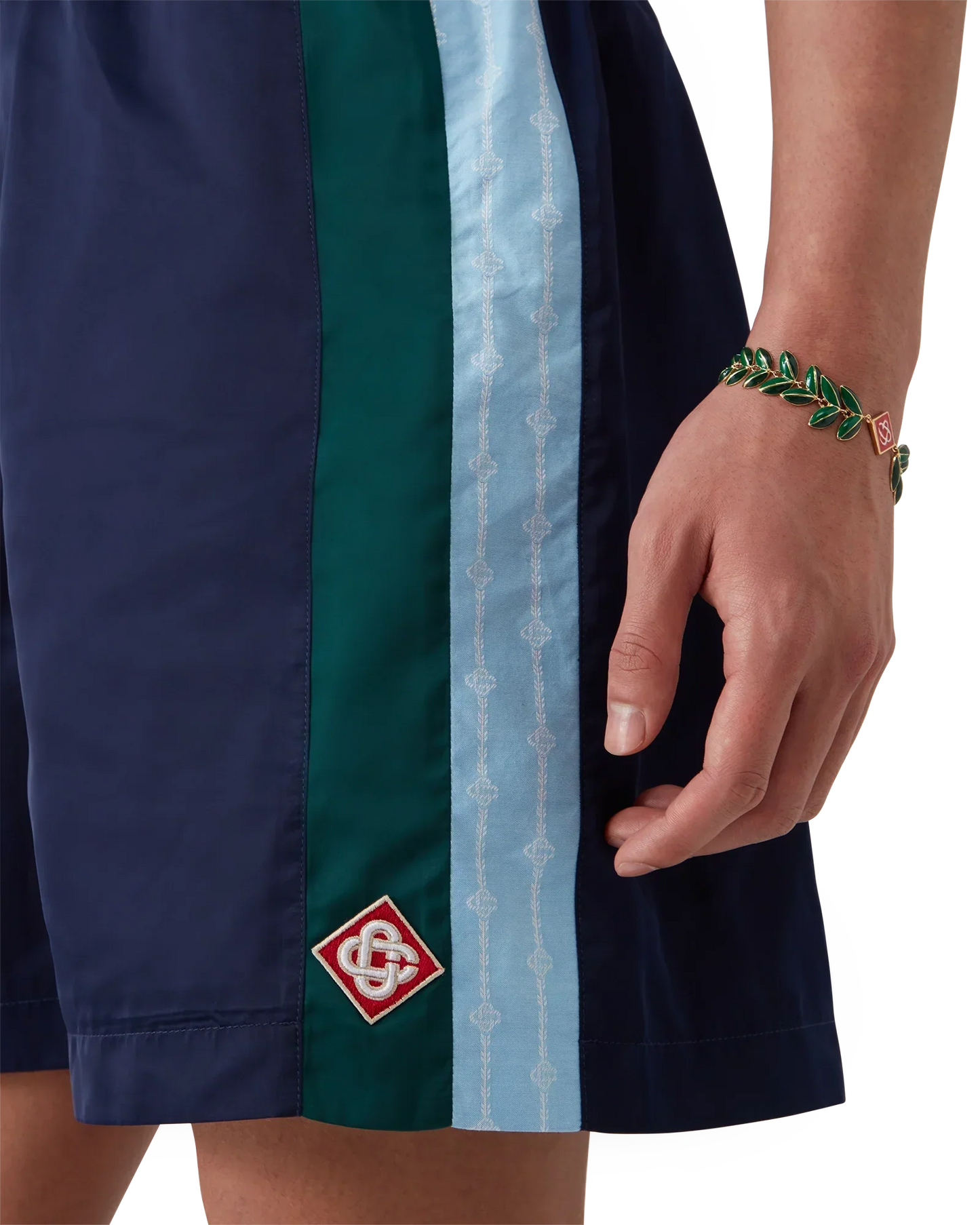 Pinstripe Laurel Track Shorts | Casablanca Paris | Image 5