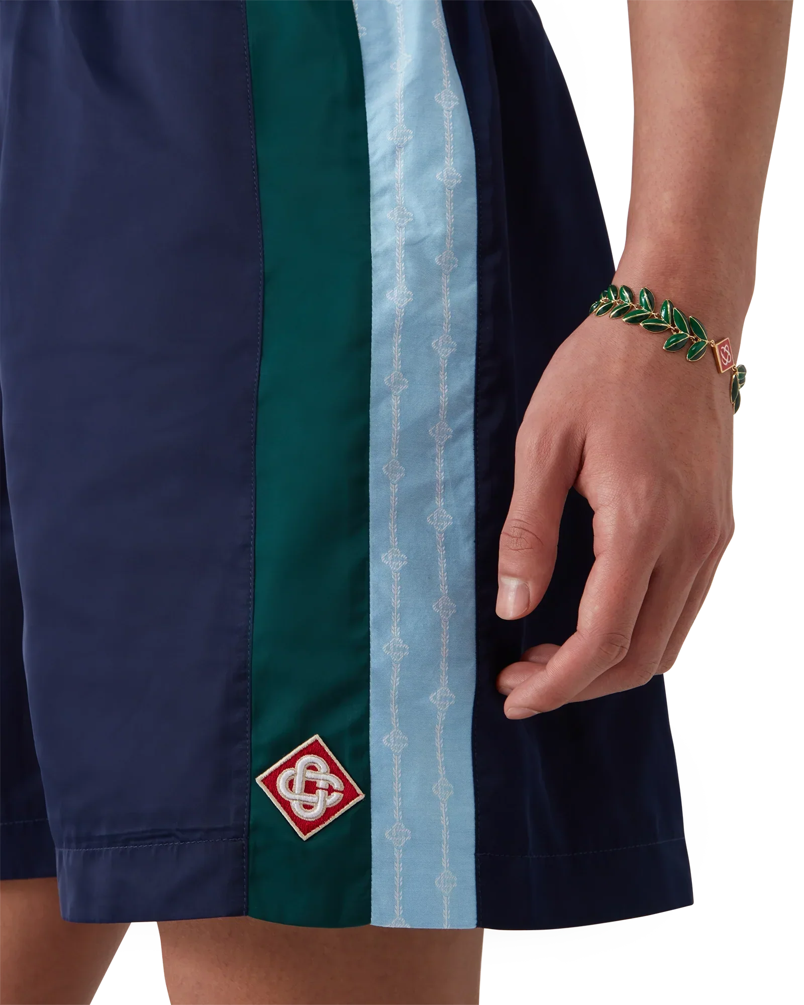 Pinstripe Laurel Track Shorts | Casablanca Paris | Image 5