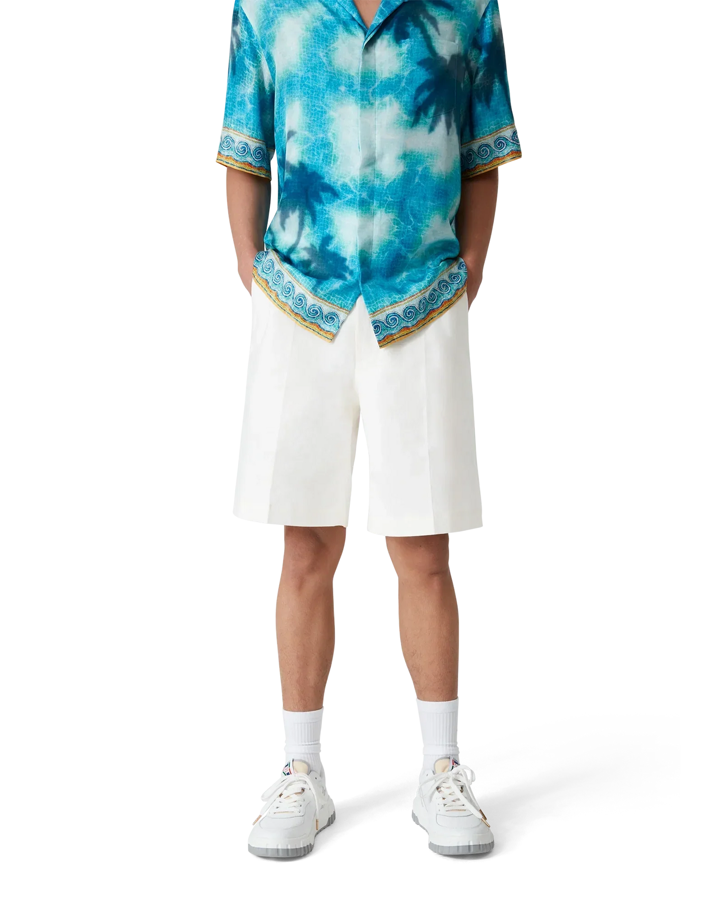Linen Pleated Shorts | Casablanca Paris | Image 4