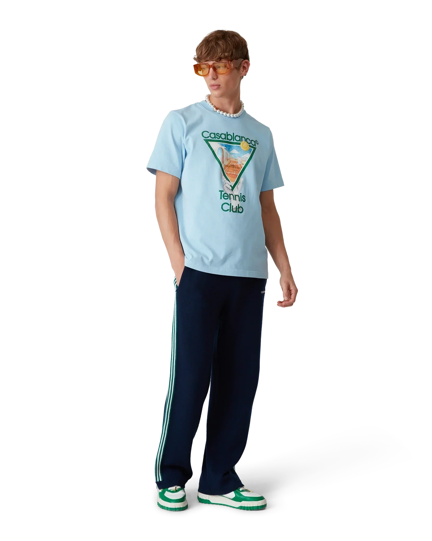 Metaphysical Tennis Icon Short Sleeve T-Shirt | Casablanca Paris | Image 6