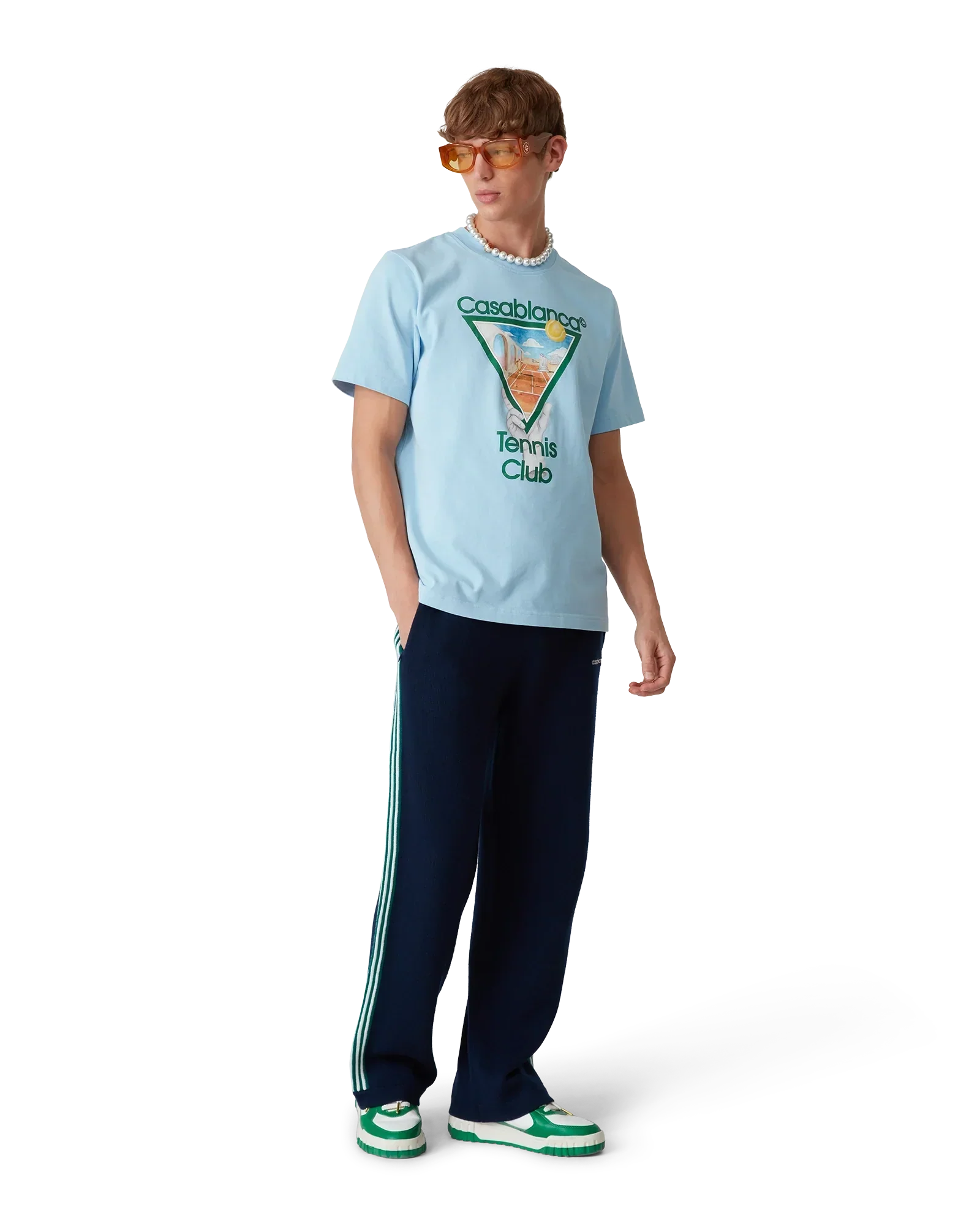 Metaphysical Tennis Icon Short Sleeve T-Shirt | Casablanca Paris | Image 2