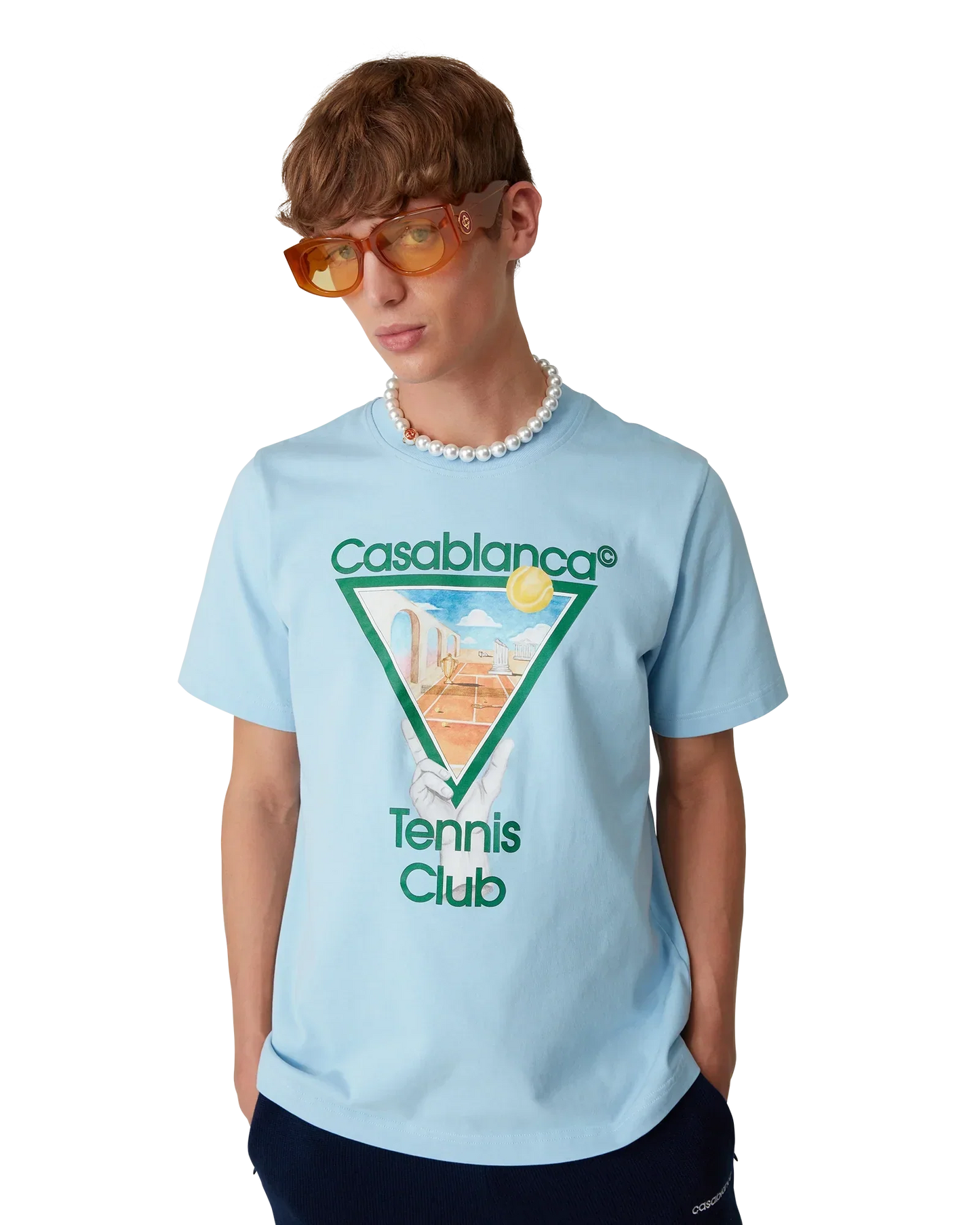 Metaphysical Tennis Icon Short Sleeve T-Shirt | Casablanca Paris | Image 8