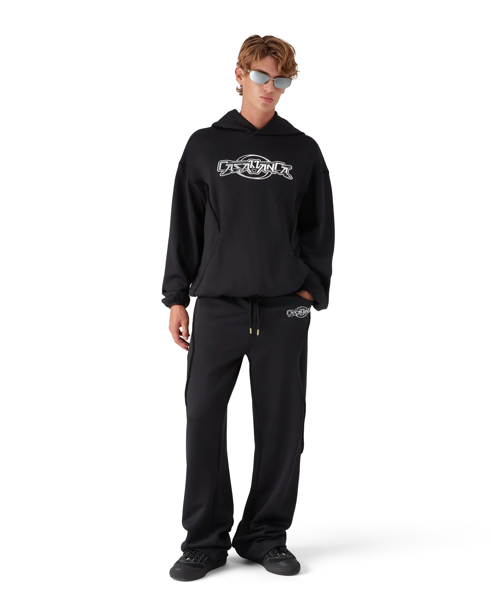 Oversized Panelled Hooded Sweatshirt | Casablanca Paris | Image 2