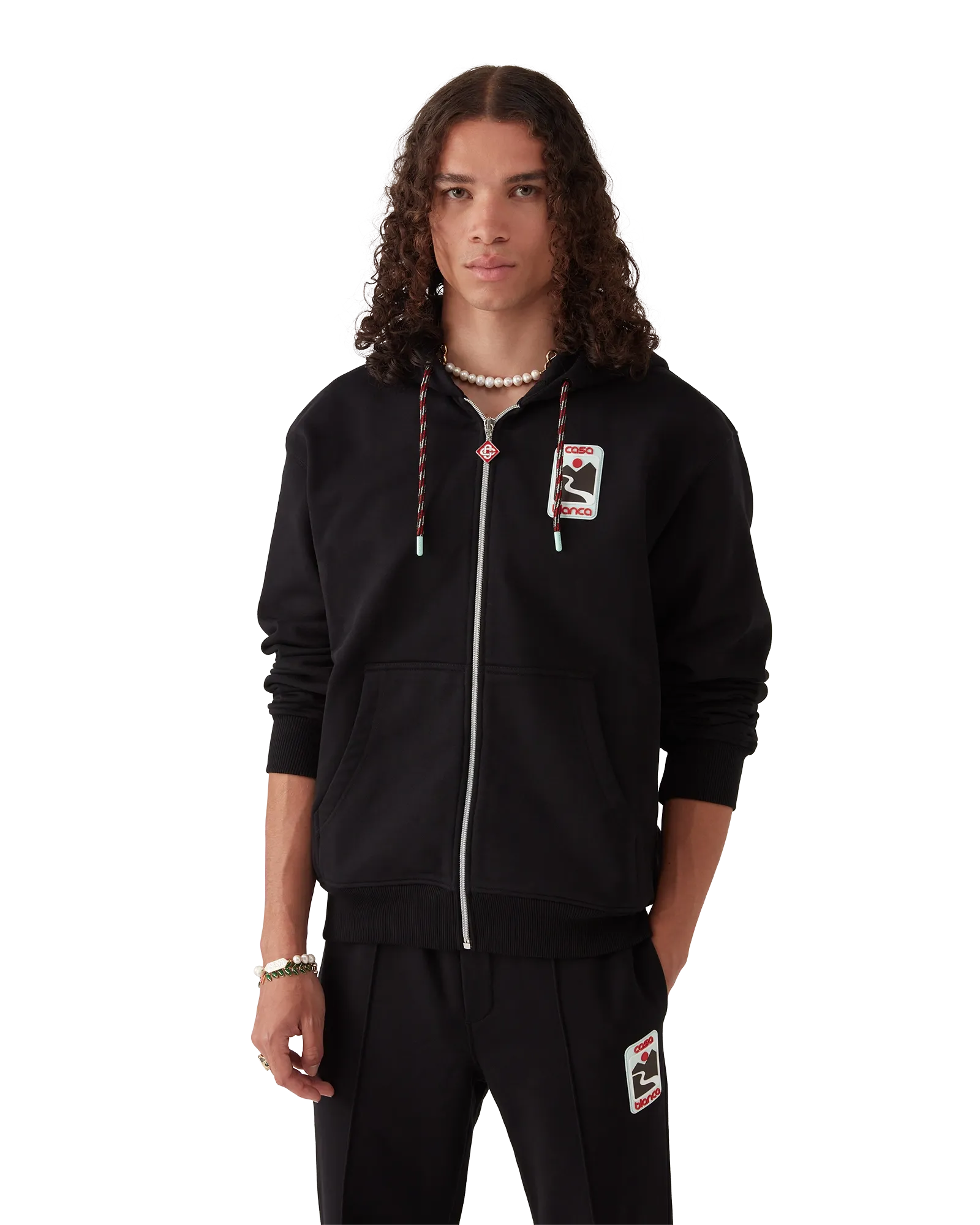 Sunset Valley Zip Hooded Sweatshirt | Casablanca Paris | Image 4