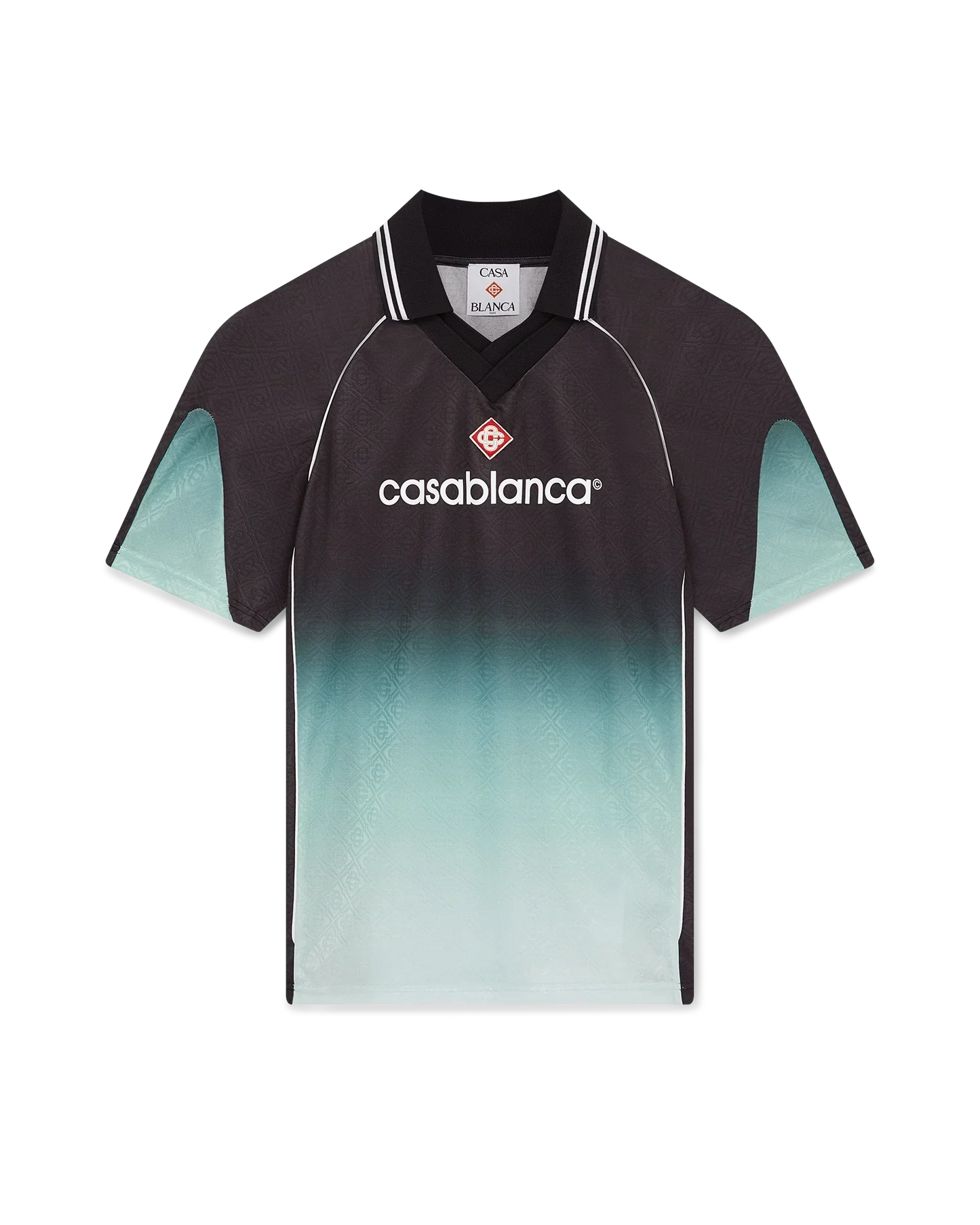 Gradient Monogram Jacquard Short Sleeve Football Shirt | Casablanca Paris | Image 1