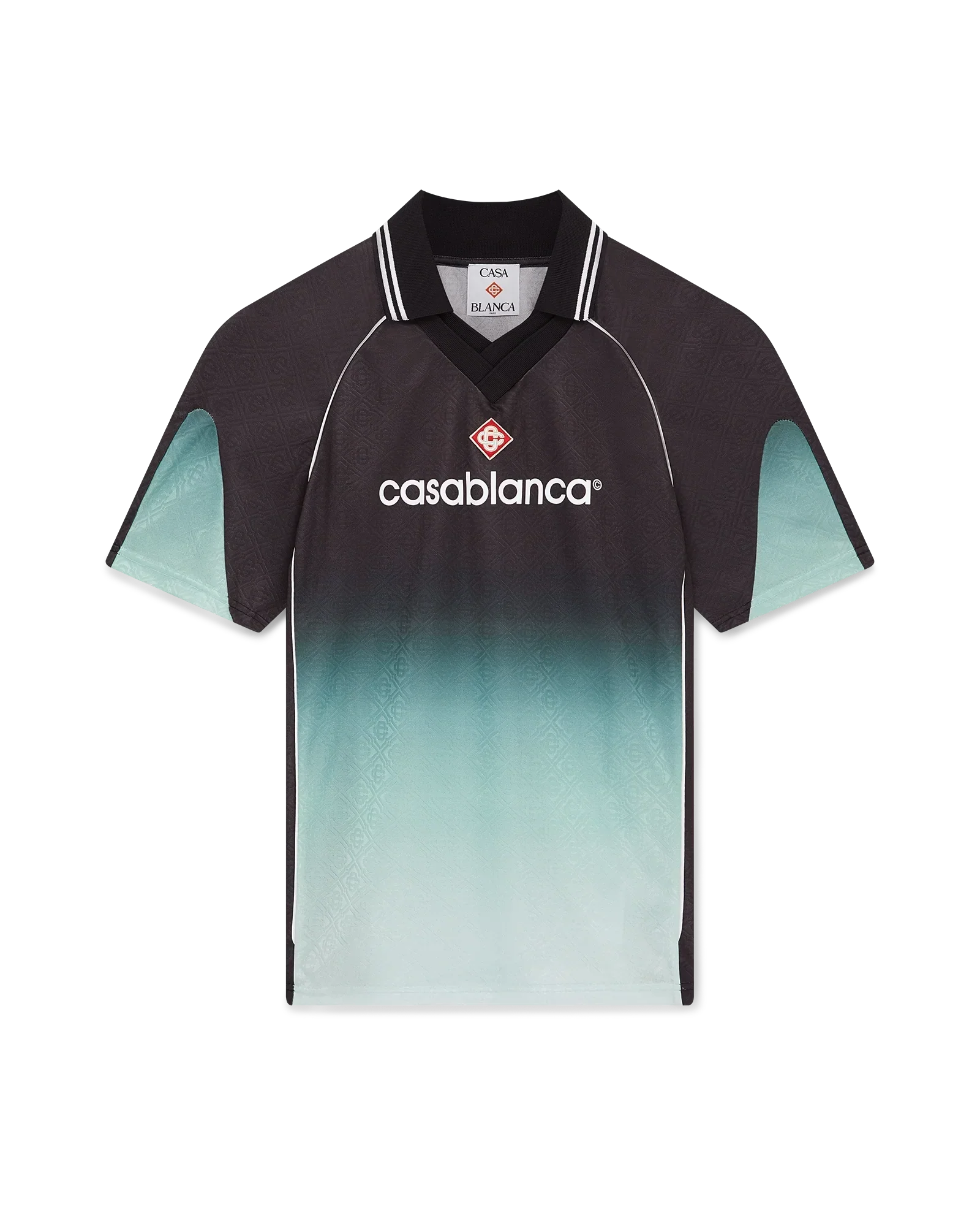 Gradient Monogram Jacquard Short Sleeve Football Shirt | Casablanca Paris | Image 1