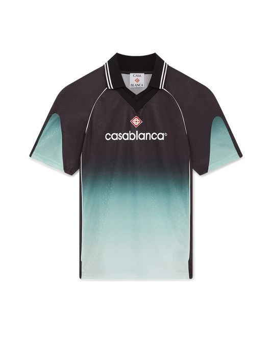 Gradient Monogram Jacquard Short Sleeve Football Shirt | Casablanca Paris | Image 1