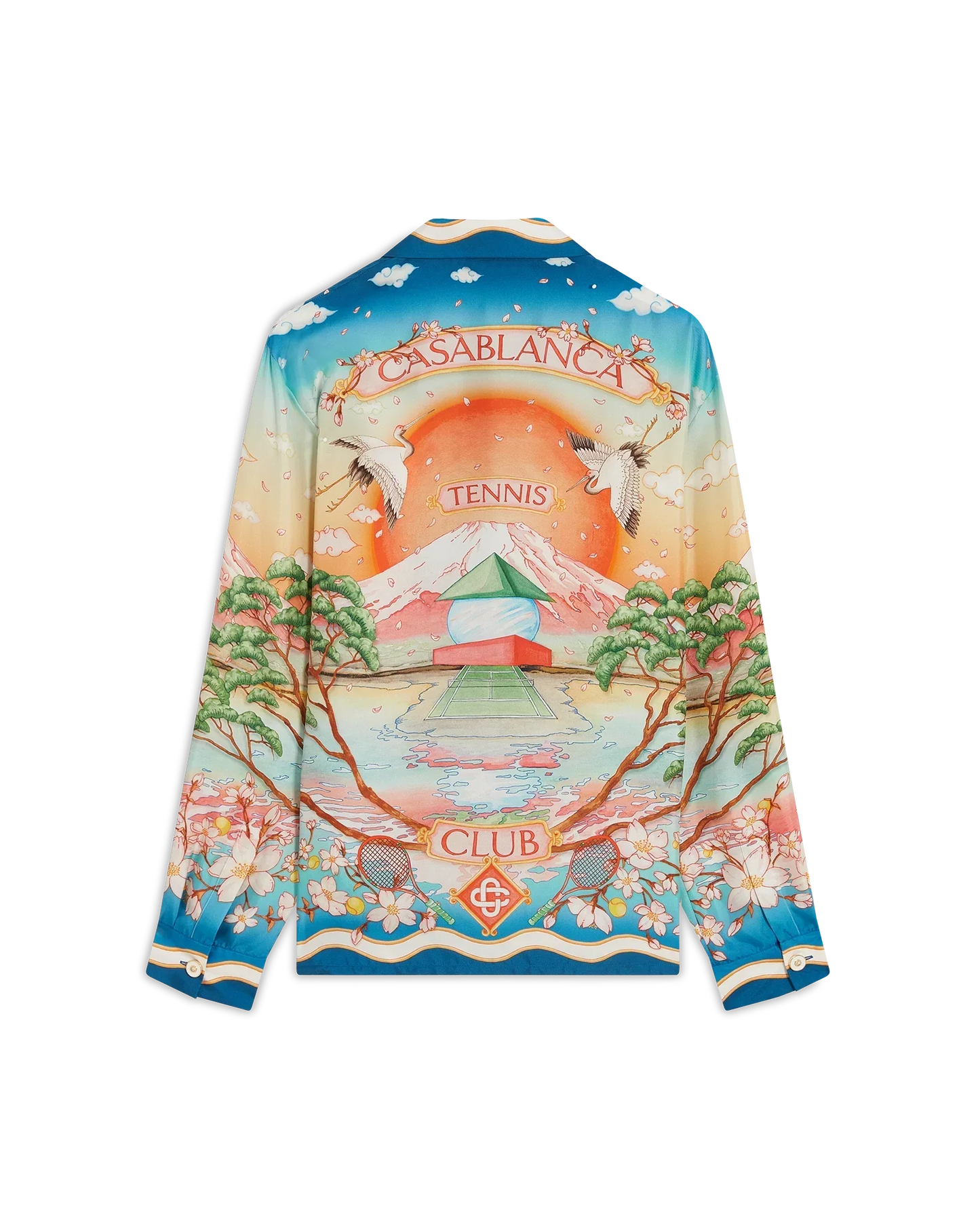Tennis Club Long Sleeve Silk Shirt | Casablanca Paris | Image 1