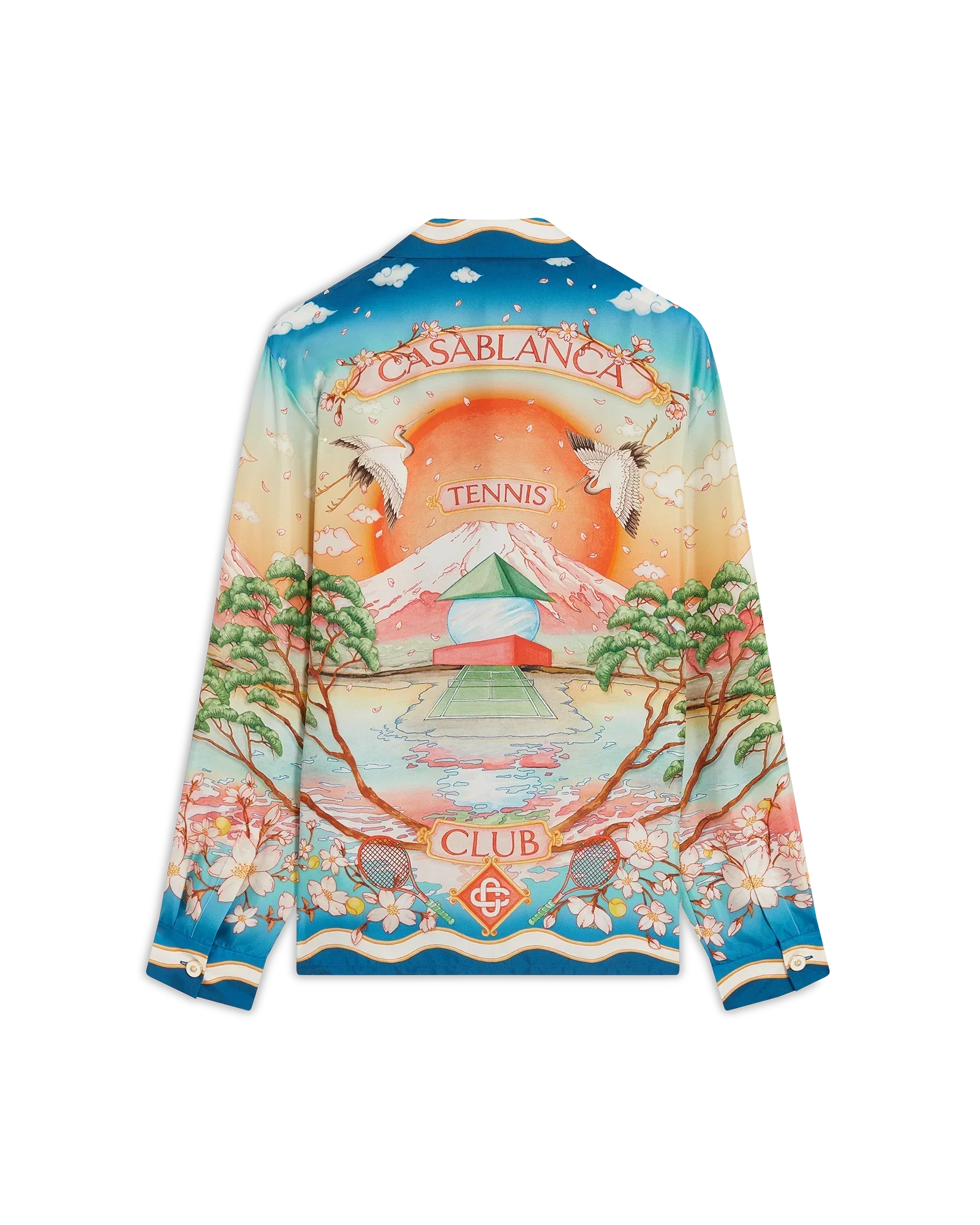 Tennis Club Long Sleeve Silk Shirt | Casablanca Paris | Image 1