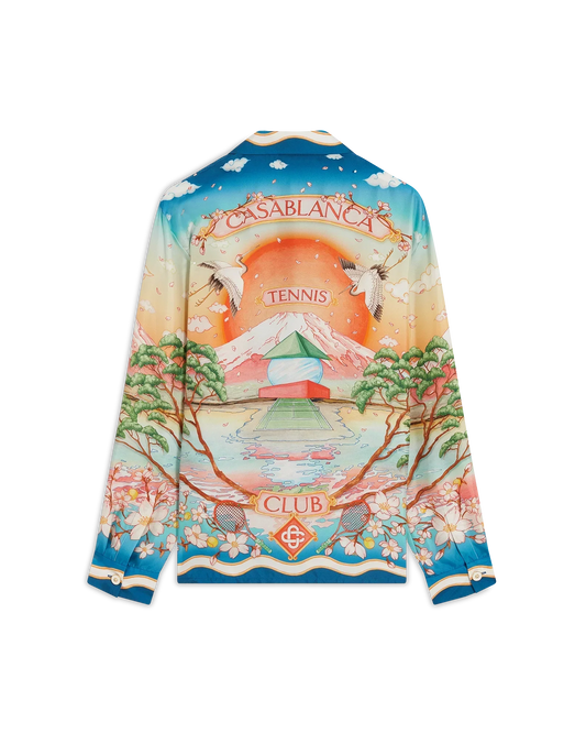 Tennis Club Long Sleeve Silk Shirt | Casablanca Paris | Image 1