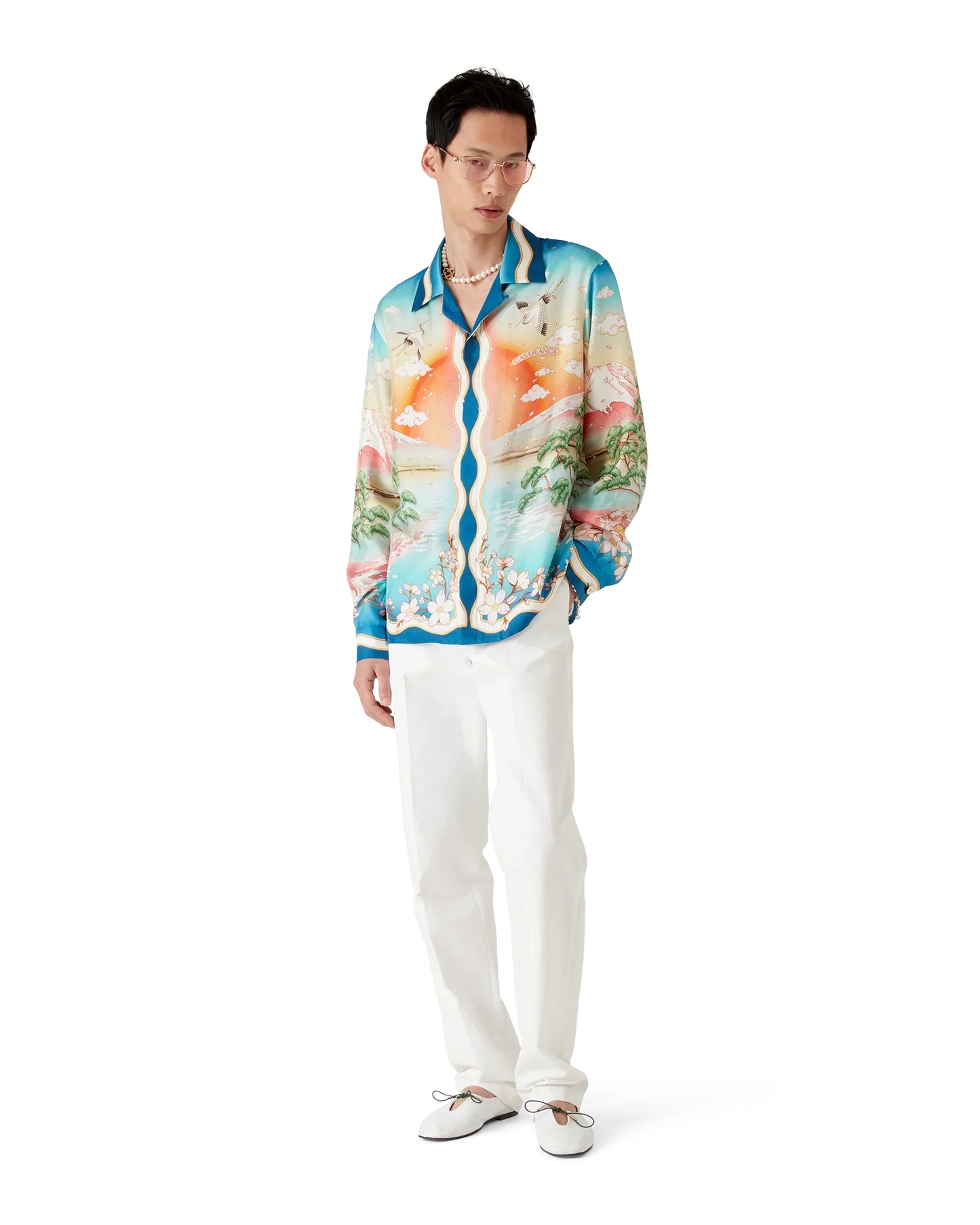 Tennis Club Long Sleeve Silk Shirt | Casablanca Paris | Image 2