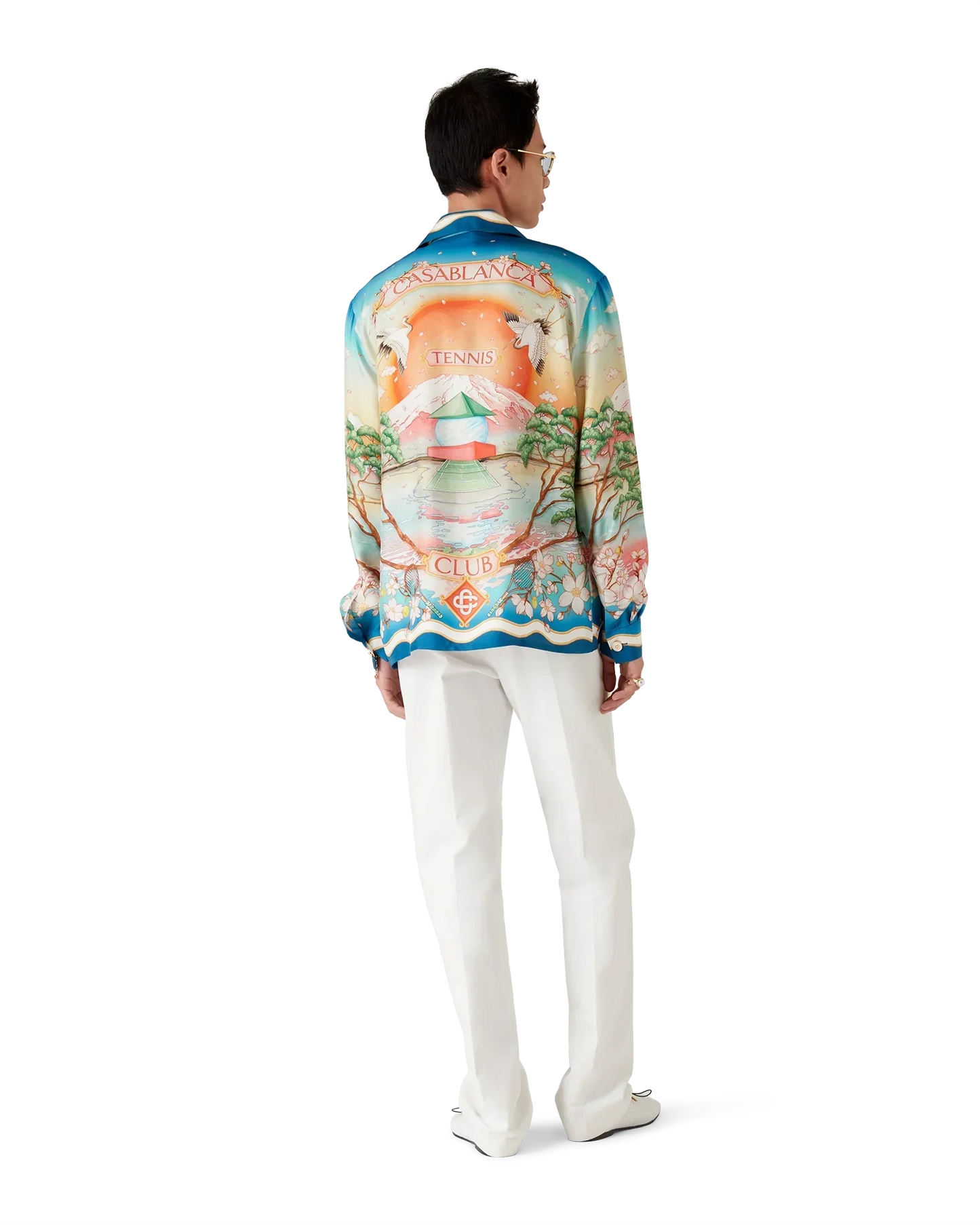 Tennis Club Long Sleeve Silk Shirt | Casablanca Paris | Image 3