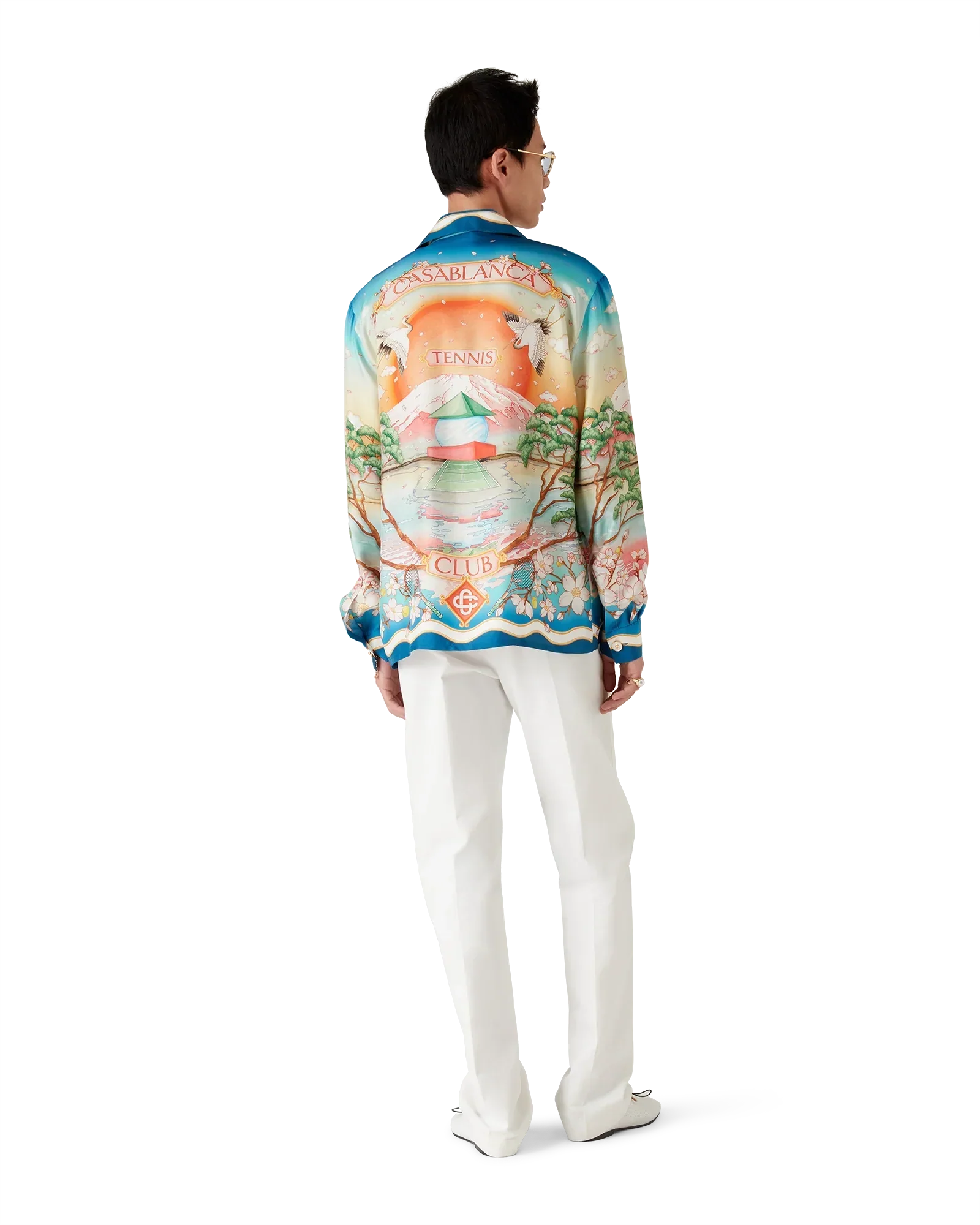 Tennis Club Long Sleeve Silk Shirt | Casablanca Paris | Image 3