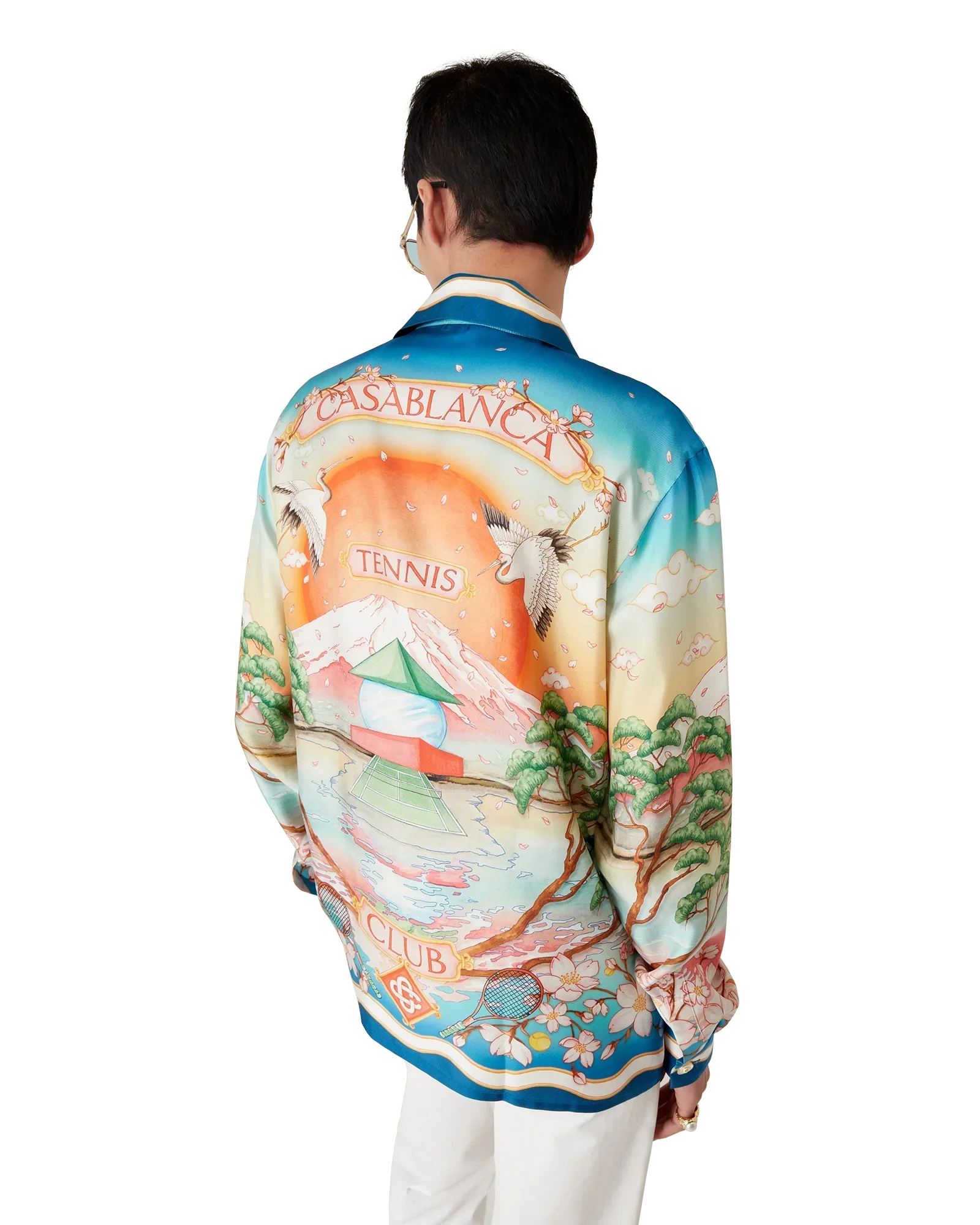 Tennis Club Long Sleeve Silk Shirt | Casablanca Paris | Image 5
