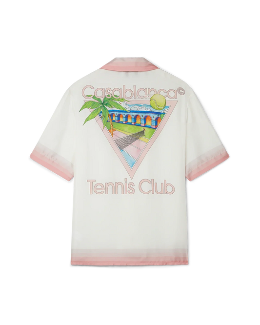 Tennis Club Icon Short Sleeve Silk Shirt | Casablanca Paris | Image 1