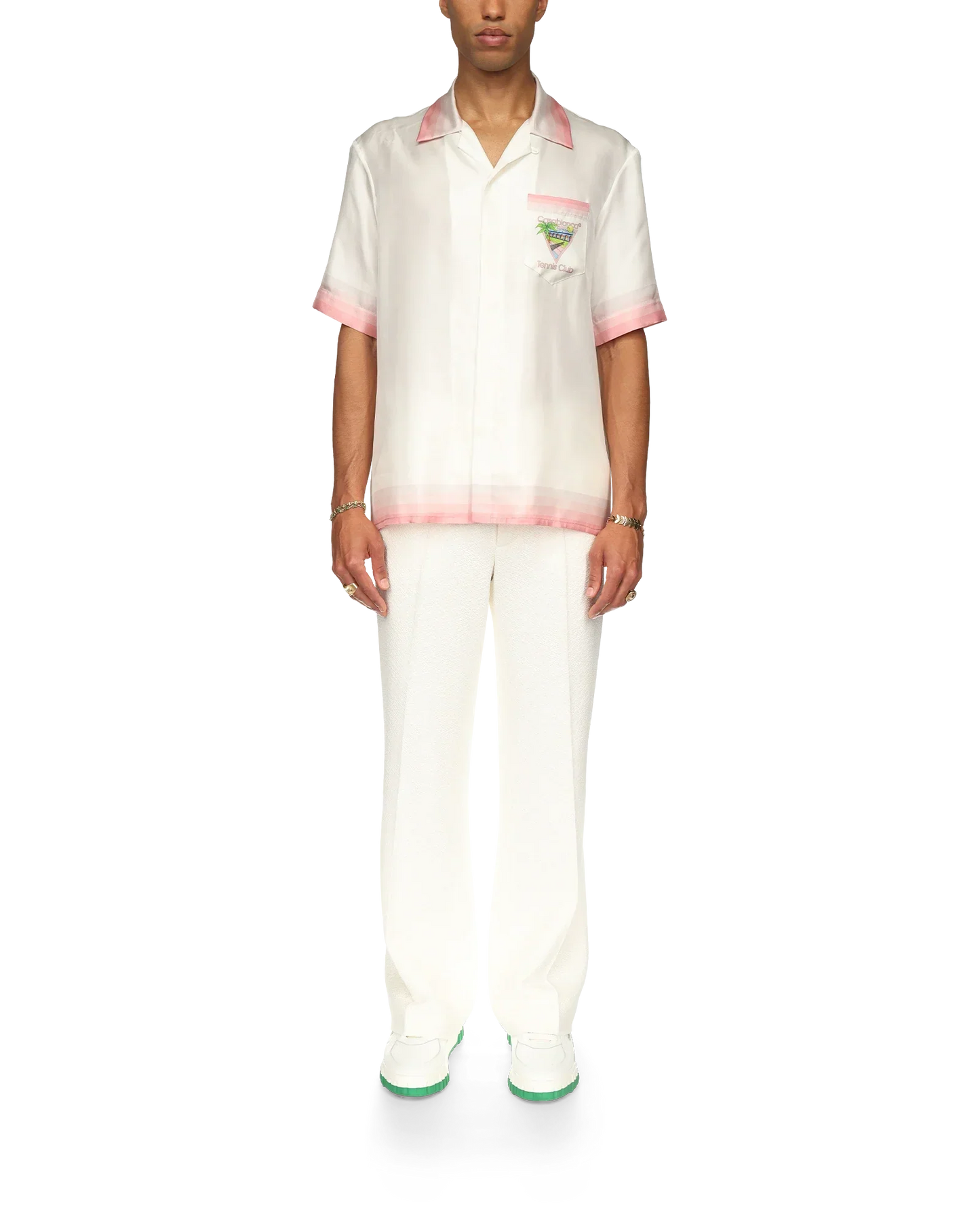 Tennis Club Icon Short Sleeve Silk Shirt | Casablanca Paris | Image 2