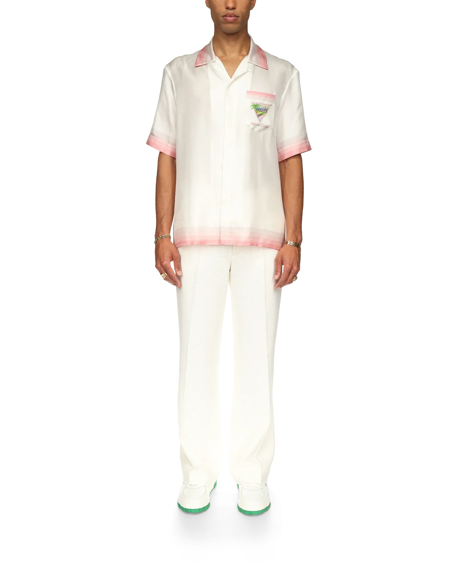 Tennis Club Icon Short Sleeve Silk Shirt | Casablanca Paris | Image 2