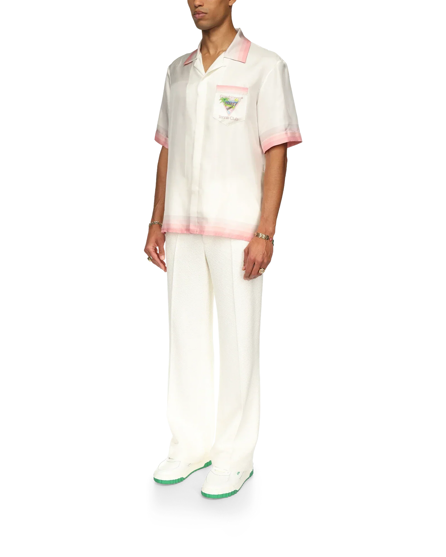 Tennis Club Icon Short Sleeve Silk Shirt | Casablanca Paris | Image 5