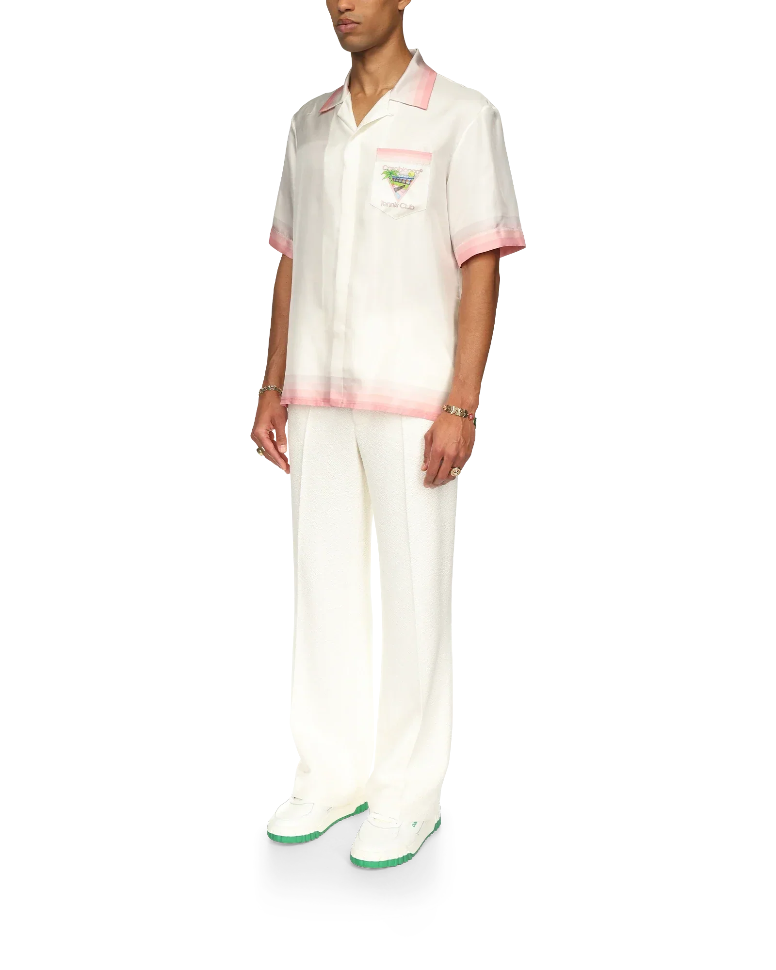 Tennis Club Icon Short Sleeve Silk Shirt | Casablanca Paris | Image 5