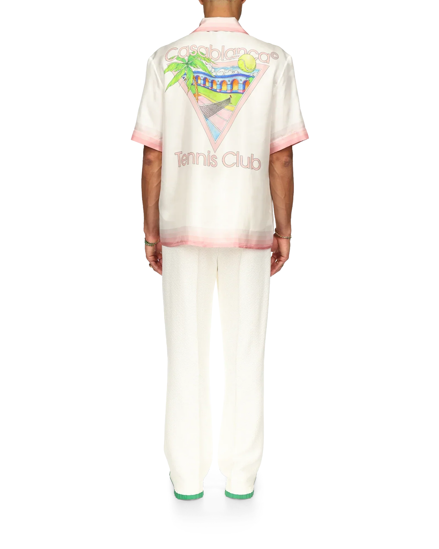 Tennis Club Icon Short Sleeve Silk Shirt | Casablanca Paris | Image 3