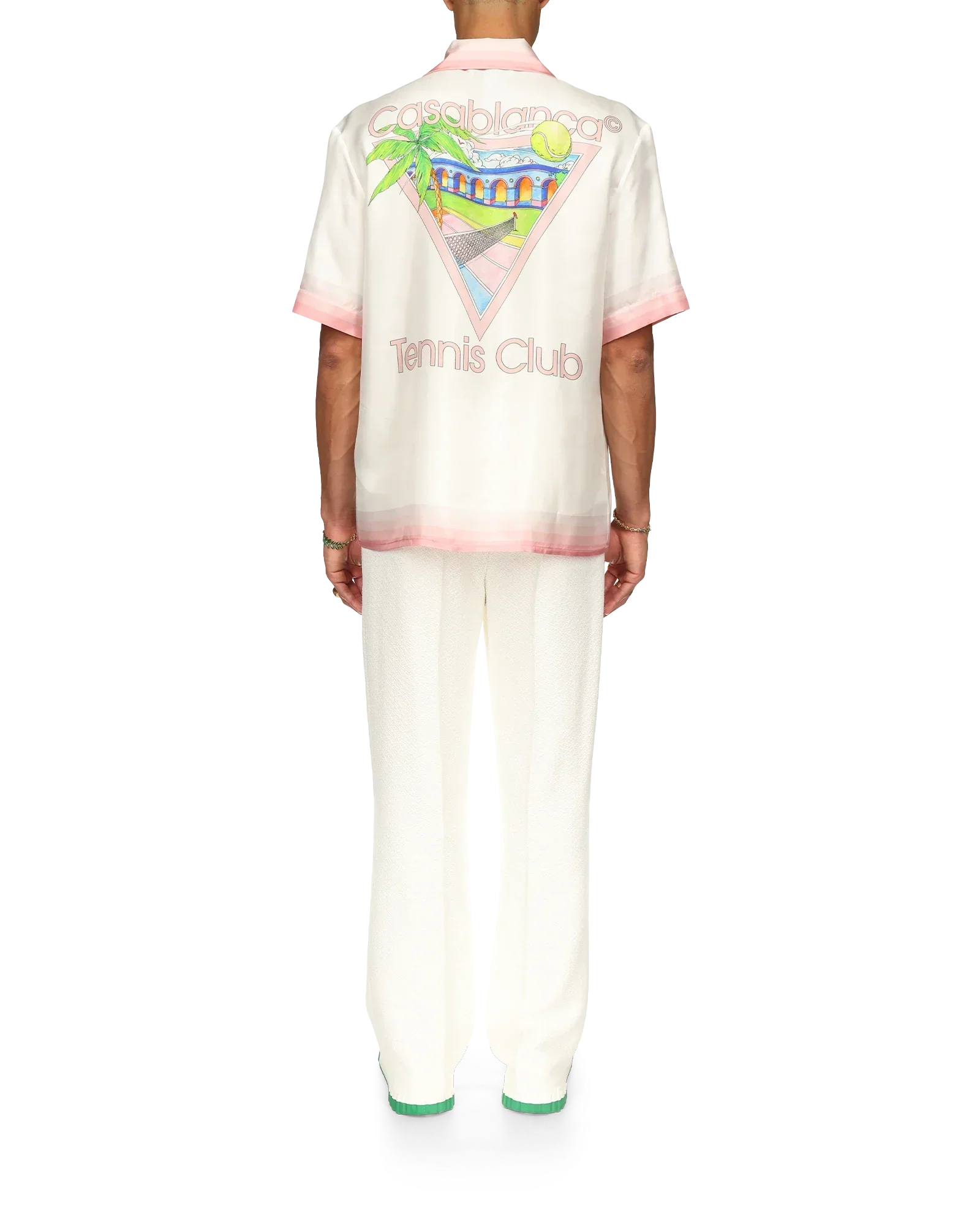 Tennis Club Icon Short Sleeve Silk Shirt | Casablanca Paris | Image 3