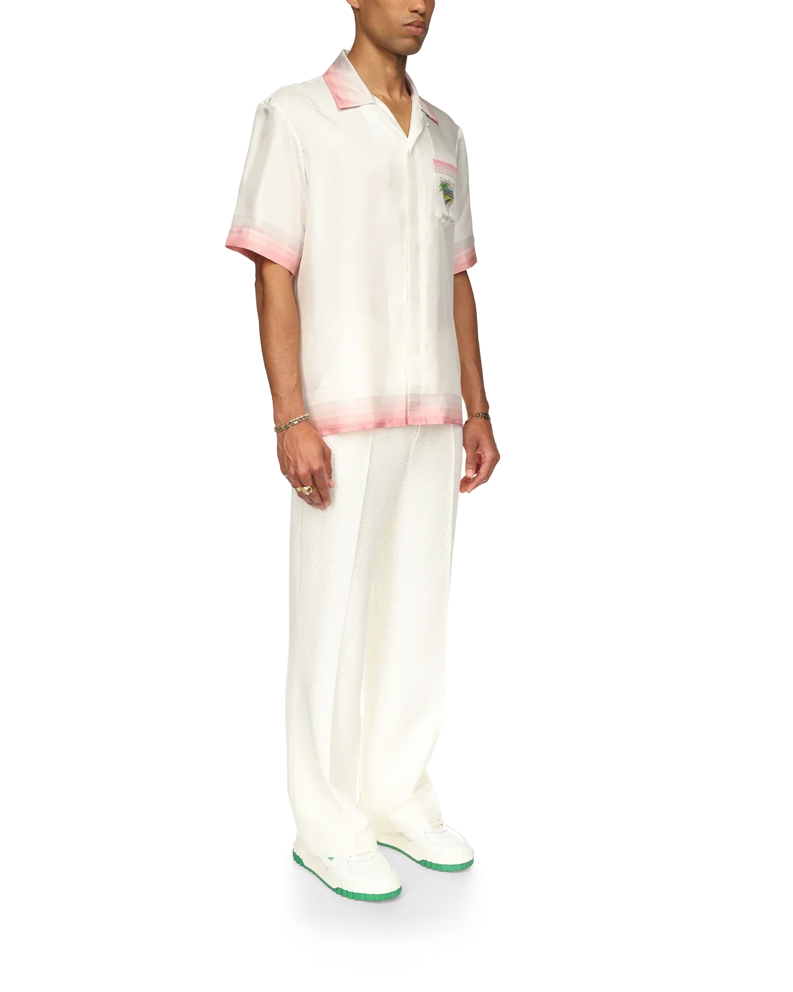 Tennis Club Icon Short Sleeve Silk Shirt | Casablanca Paris | Image 4