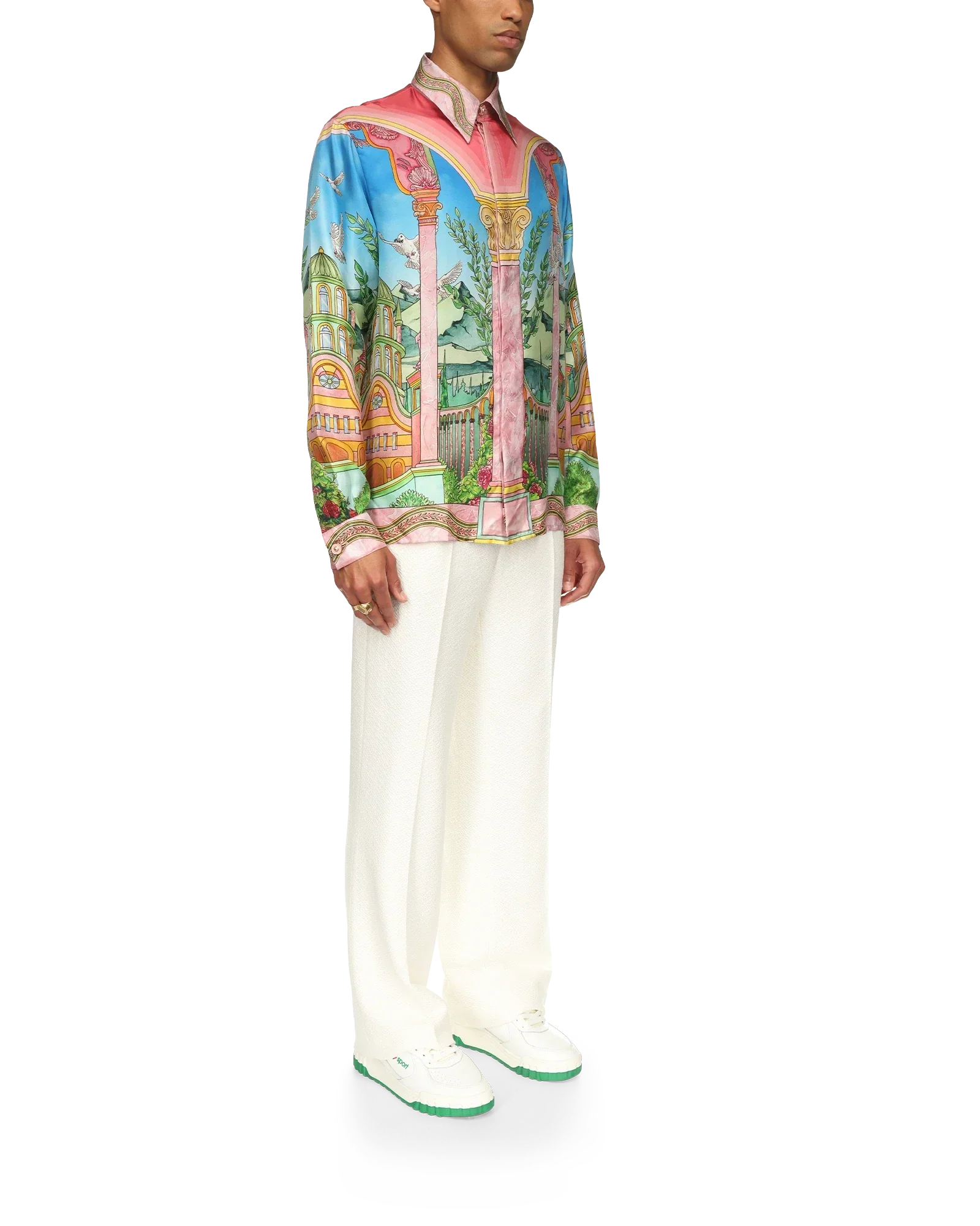 Le Jardin Ideal Long Sleeve Long Sleeve Shirt | Casablanca Paris | Image 3
