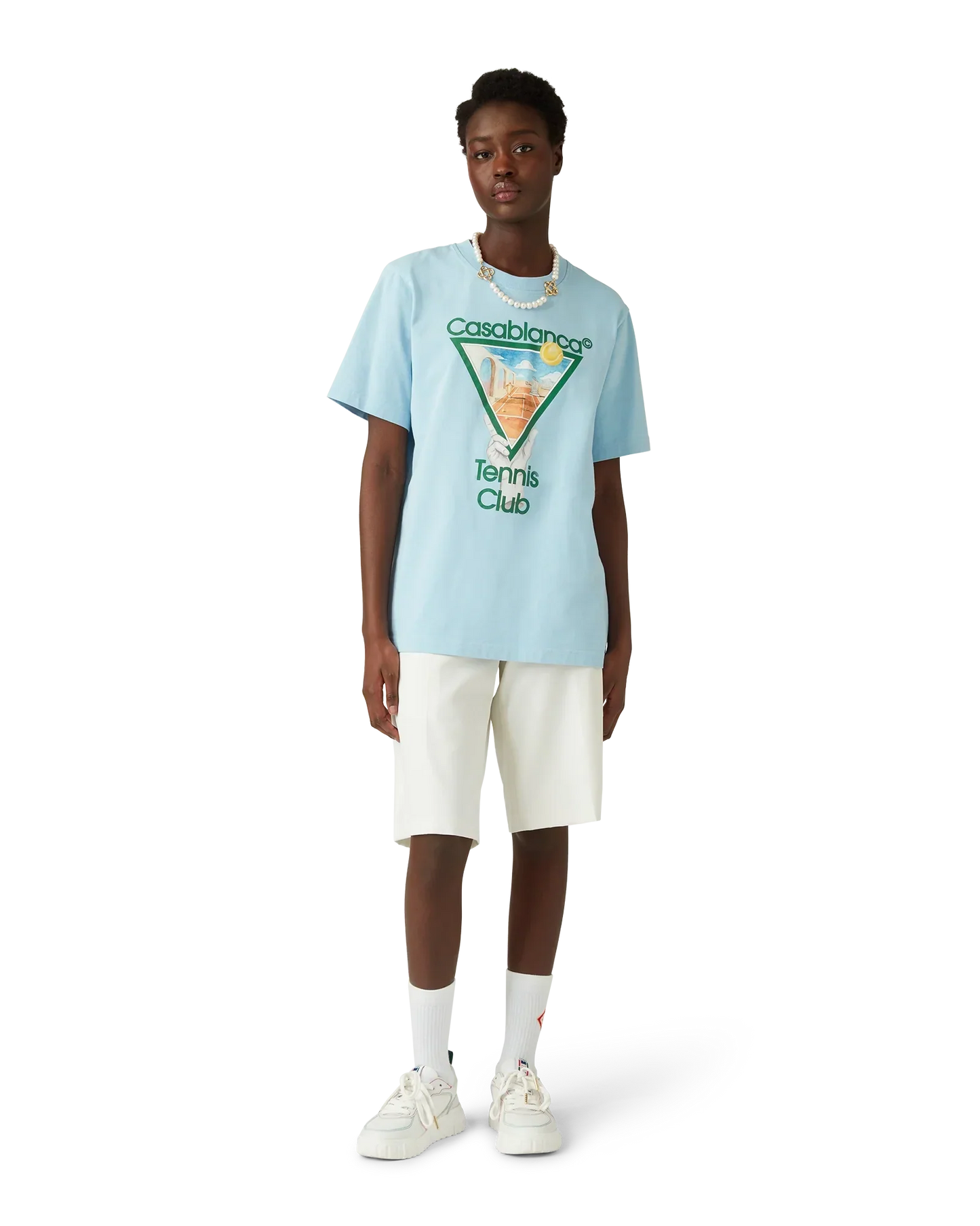 Metaphysical Tennis Icon Short Sleeve T-Shirt | Casablanca Paris | Image 5