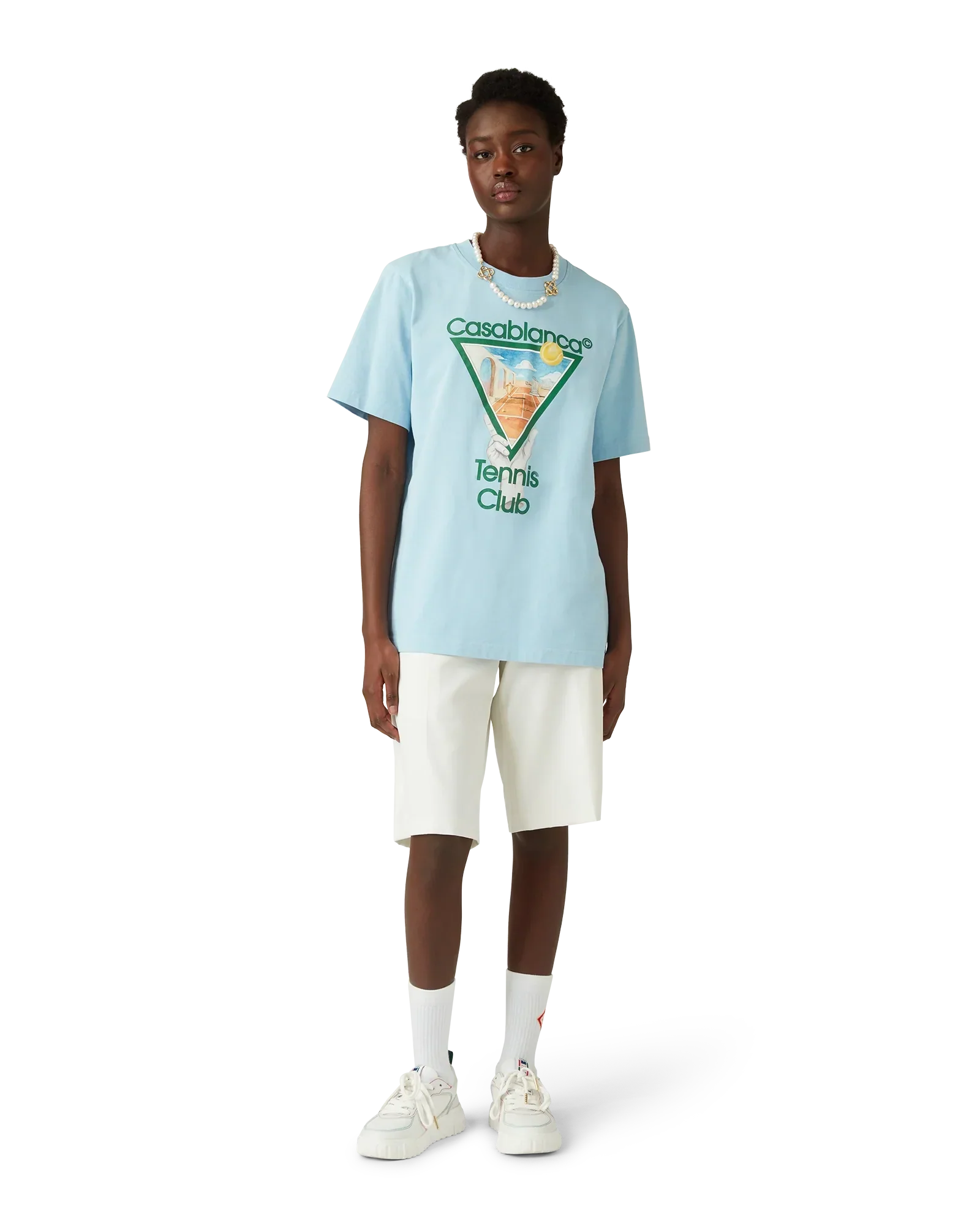 Metaphysical Tennis Icon Short Sleeve T-Shirt | Casablanca Paris | Image 5