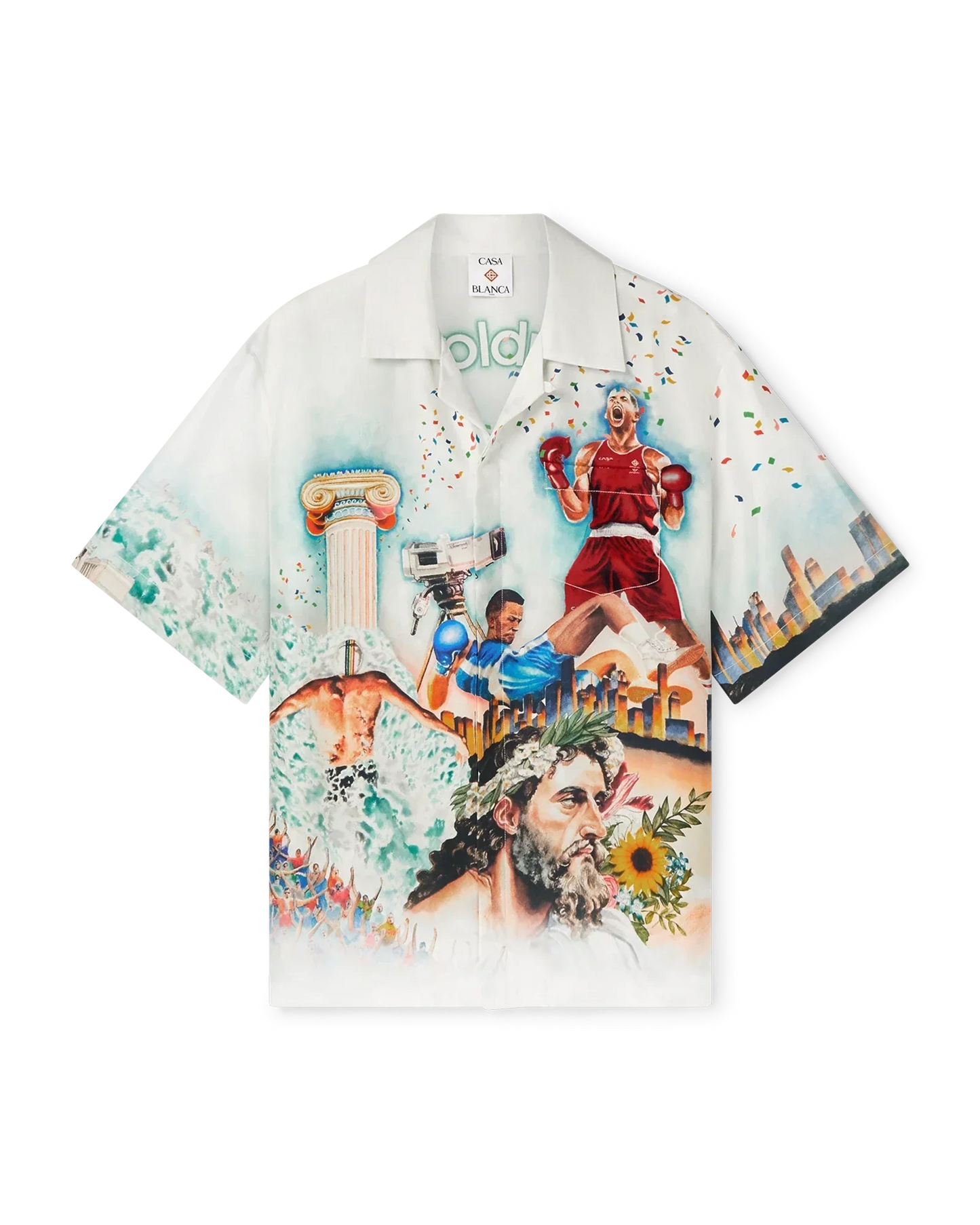 Celebration Du Sport Short Sleeve Silk Shirt | Casablanca Paris | Image 1