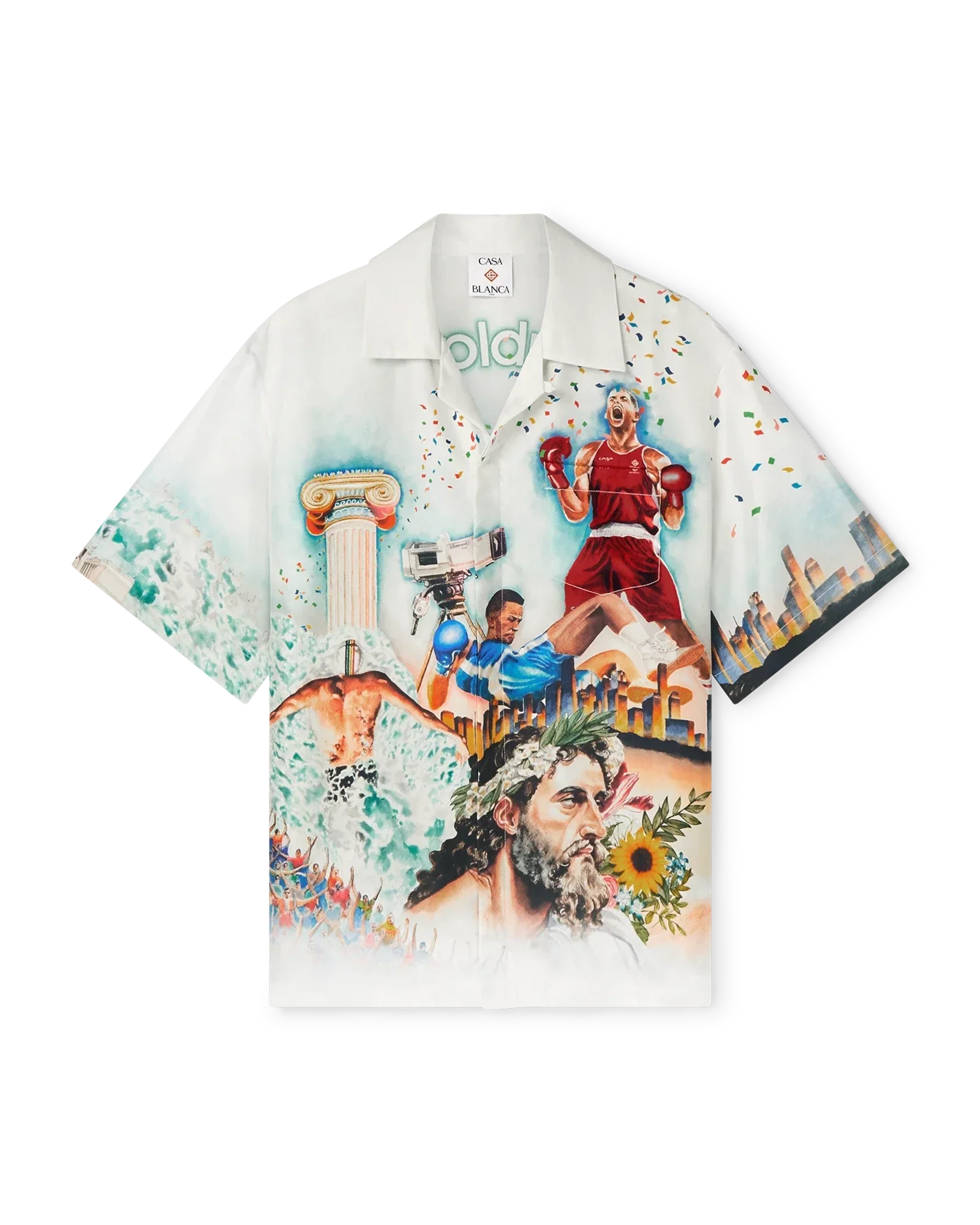 Celebration Du Sport Short Sleeve Silk Shirt | Casablanca Paris | Image 1