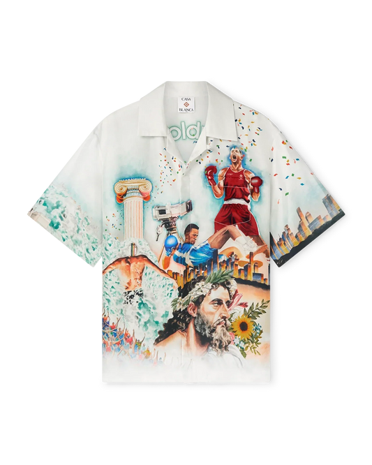 Celebration Du Sport Short Sleeve Silk Shirt | Casablanca Paris | Image 1