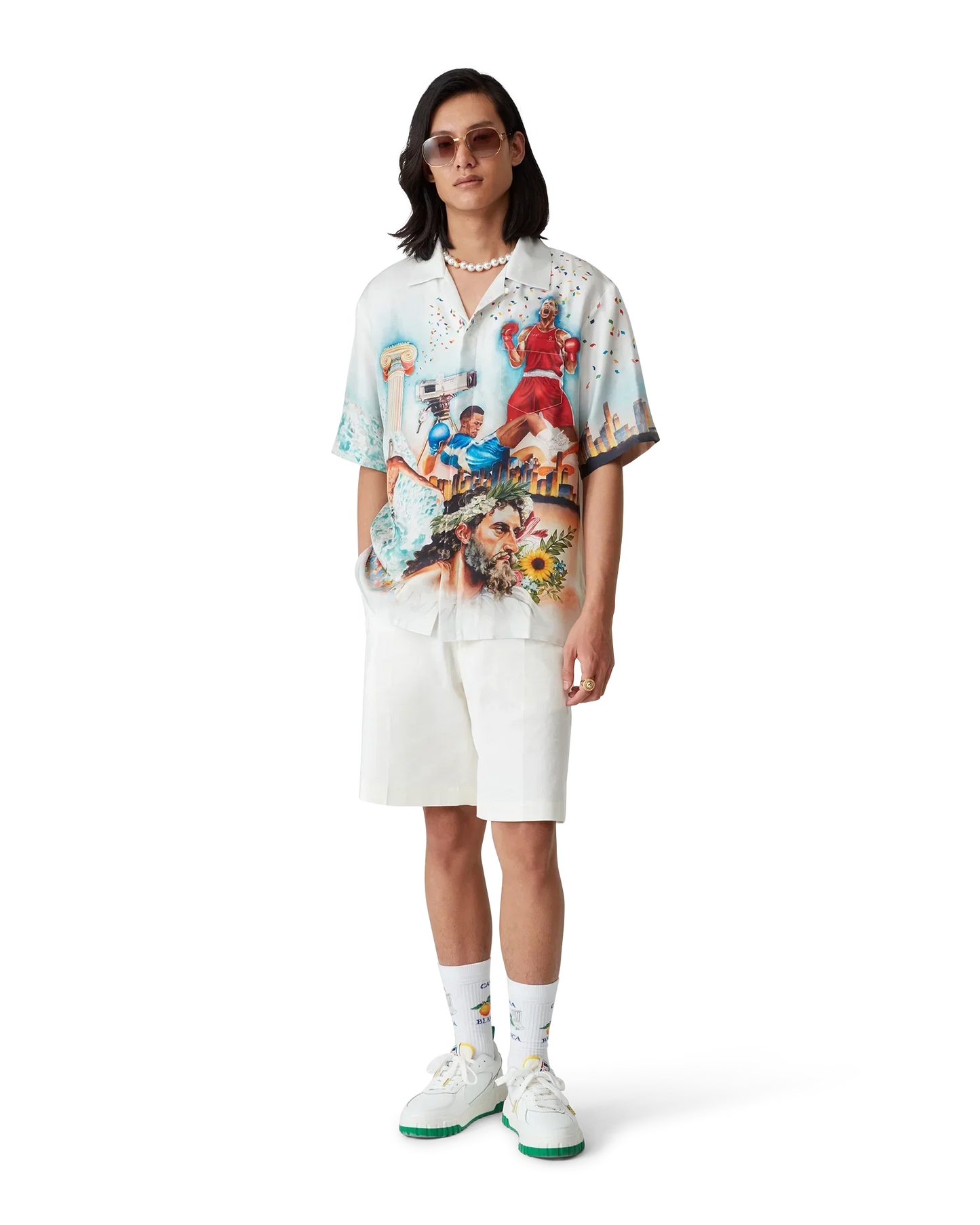 Celebration Du Sport Short Sleeve Silk Shirt | Casablanca Paris | Image 2