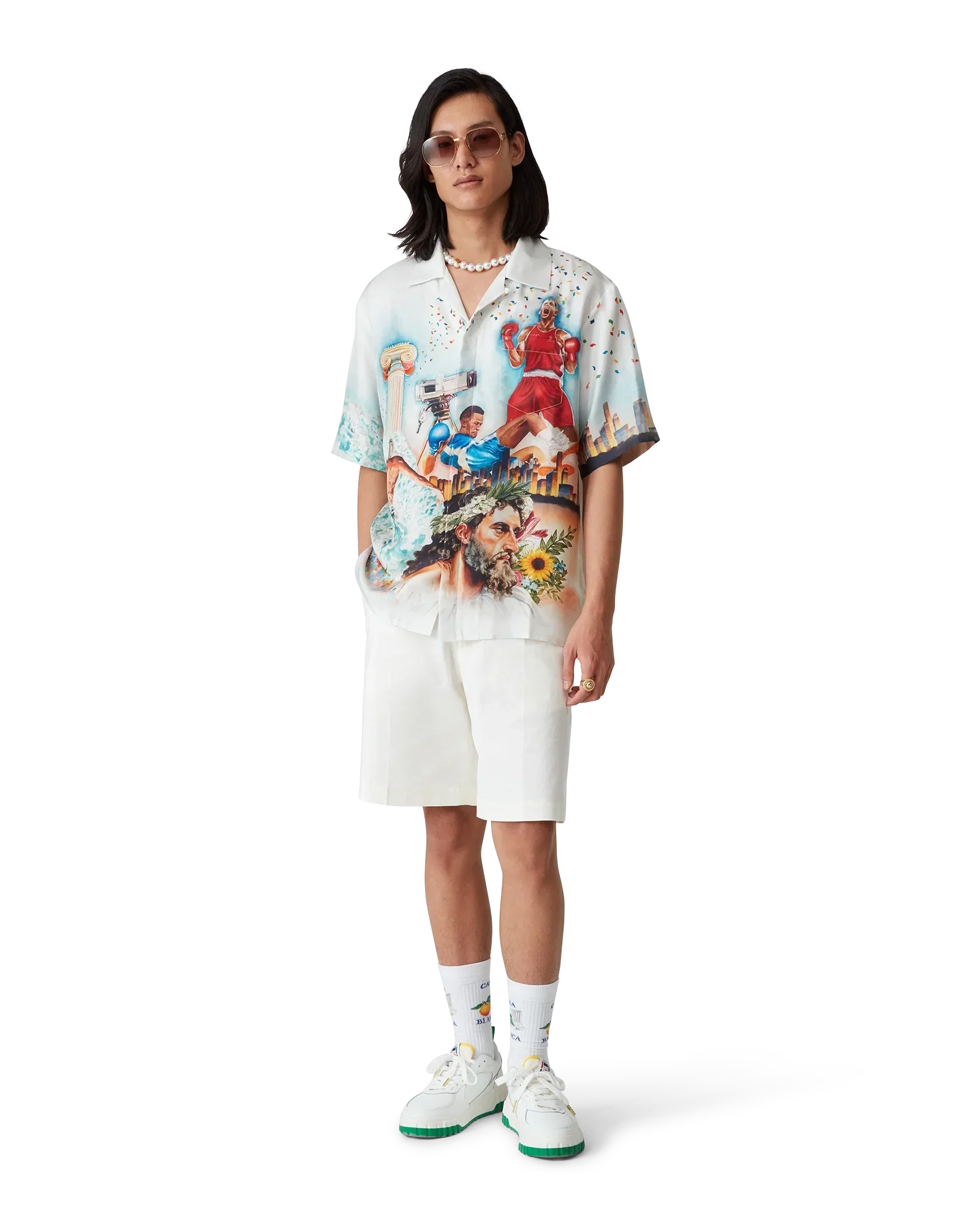 Celebration Du Sport Short Sleeve Silk Shirt | Casablanca Paris | Image 2