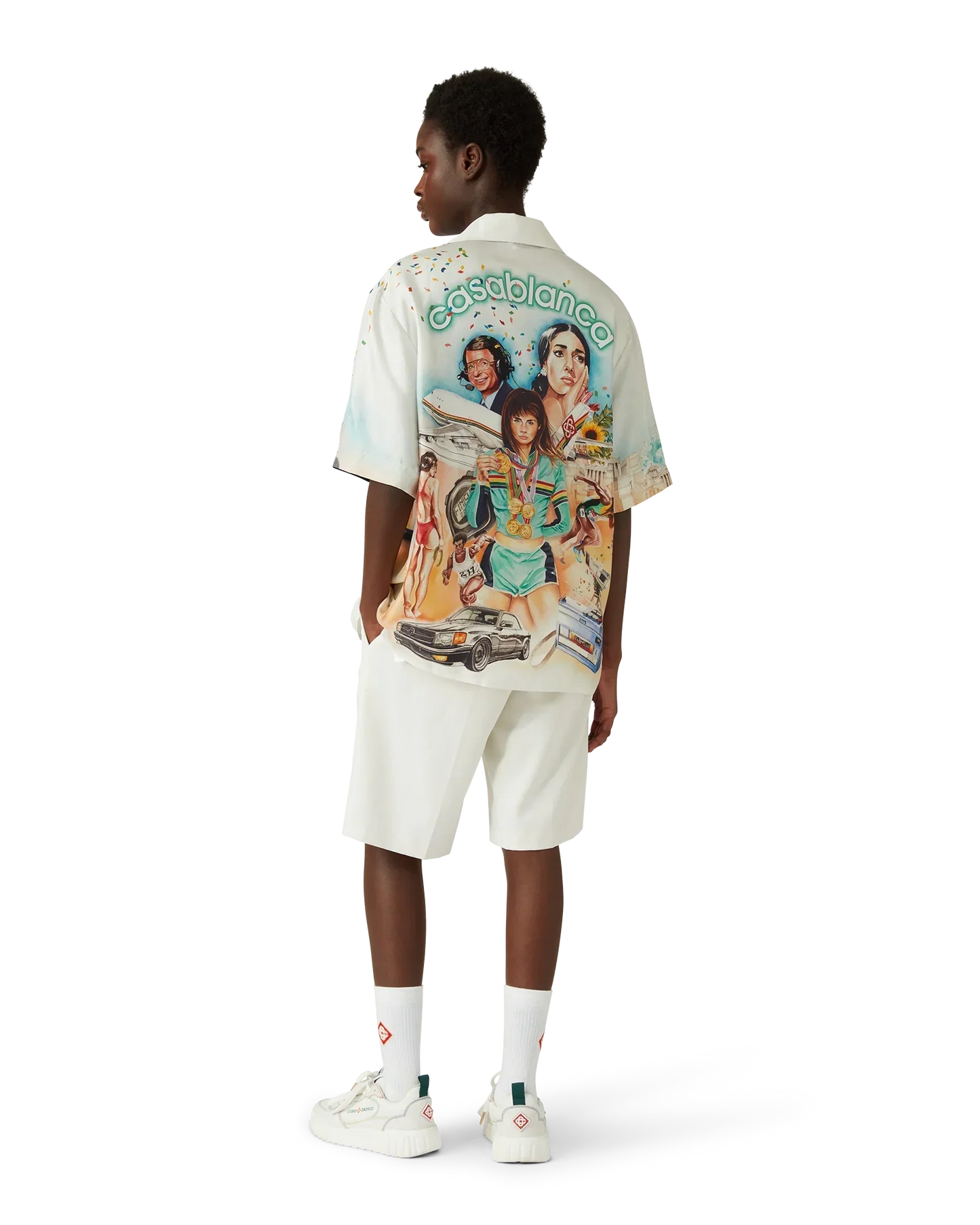 Celebration Du Sport Short Sleeve Silk Shirt | Casablanca Paris | Image 7