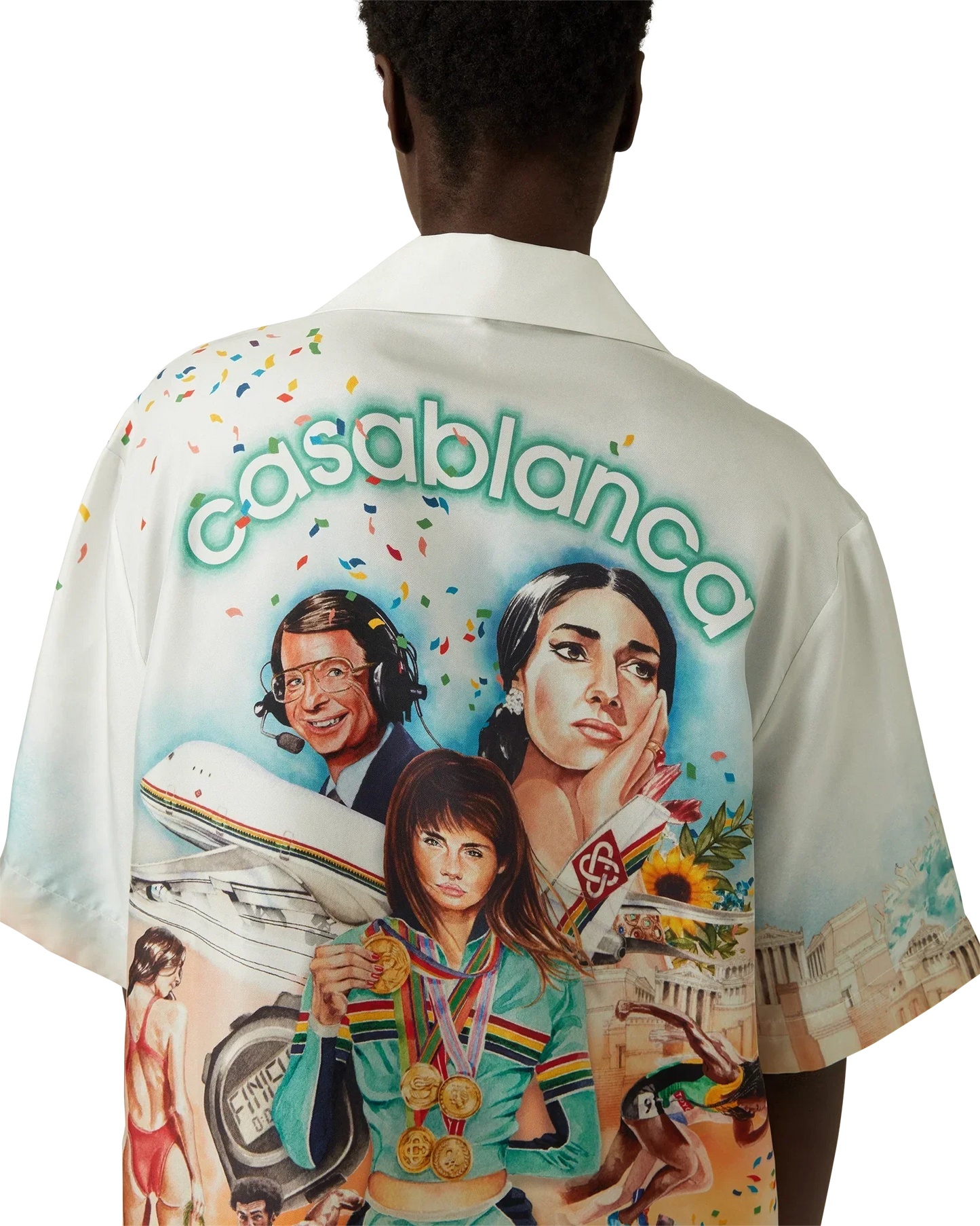 Celebration Du Sport Short Sleeve Silk Shirt | Casablanca Paris | Image 8