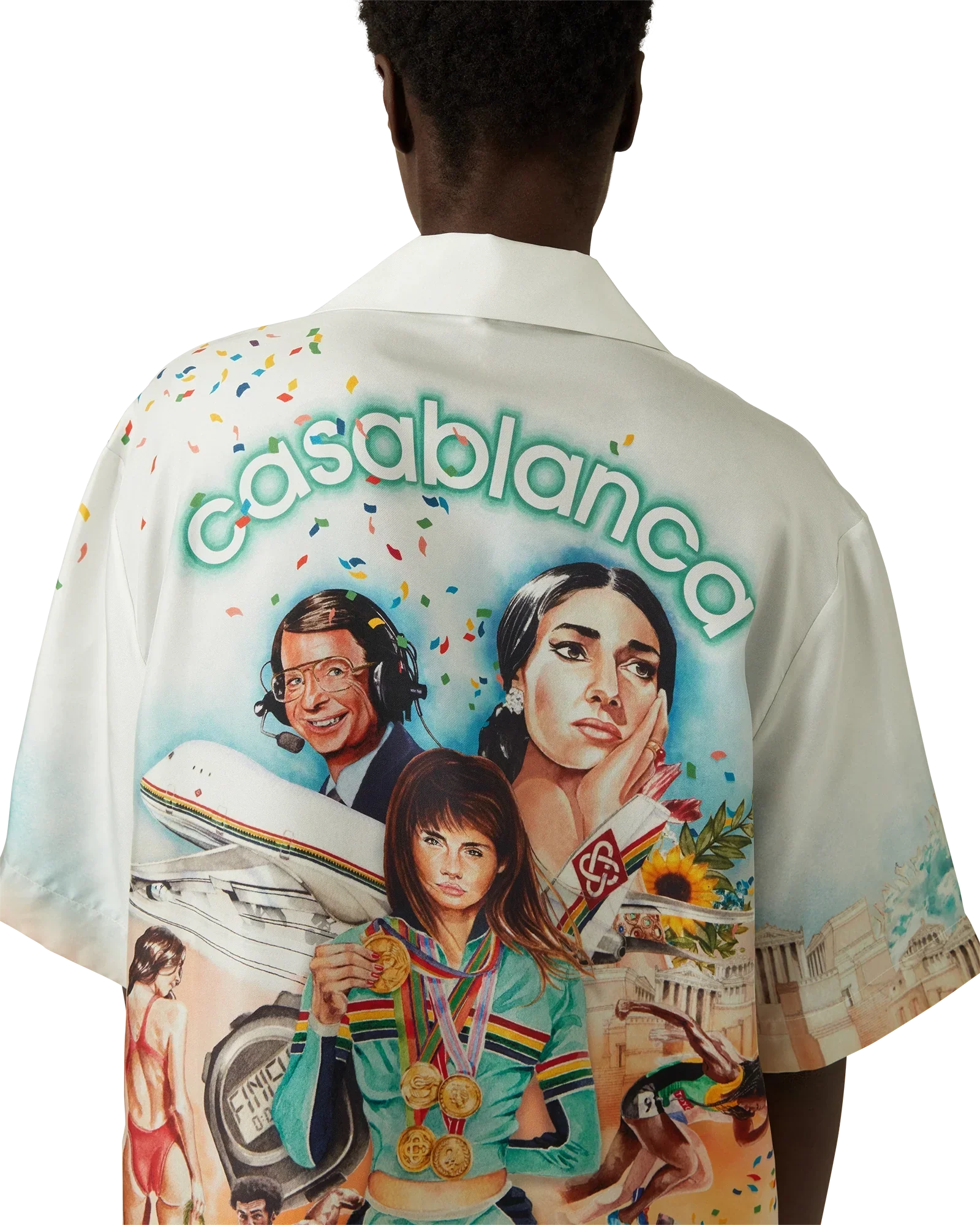 Celebration Du Sport Short Sleeve Silk Shirt | Casablanca Paris | Image 8