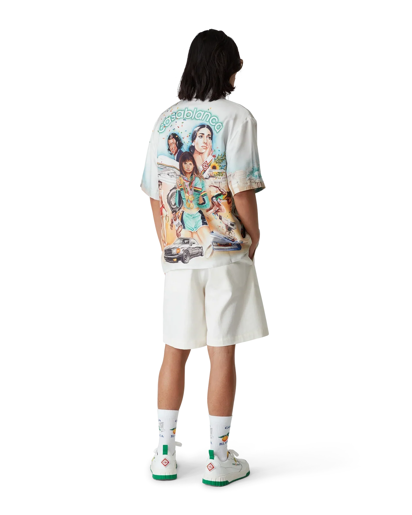 Celebration Du Sport Short Sleeve Silk Shirt | Casablanca Paris | Image 3