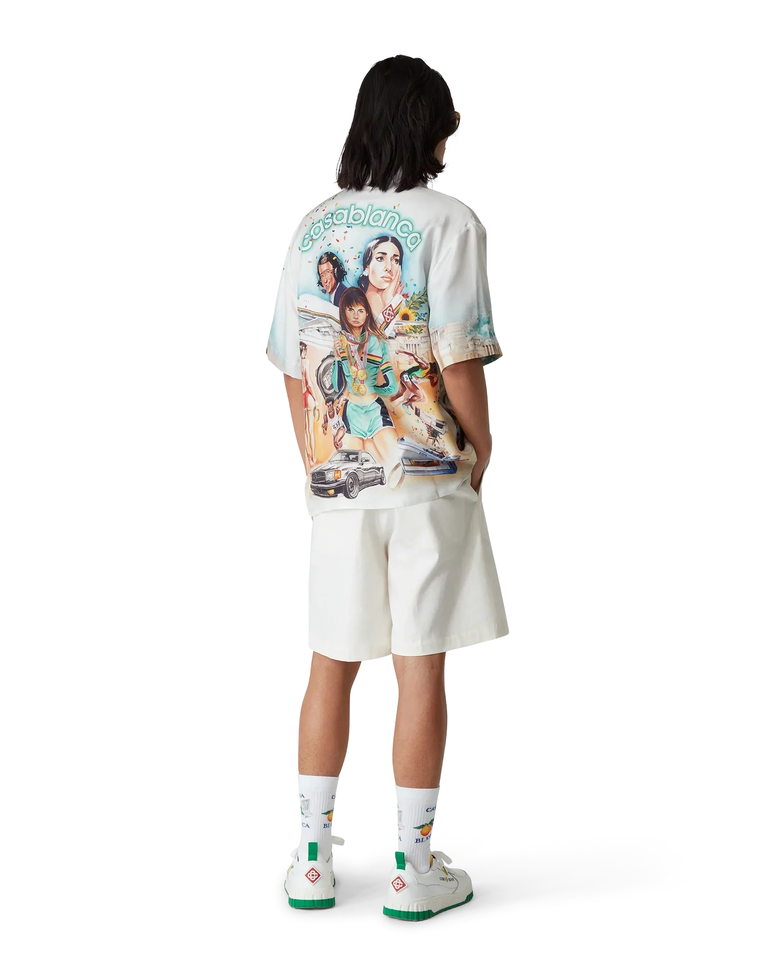 Celebration Du Sport Short Sleeve Silk Shirt | Casablanca Paris | Image 3