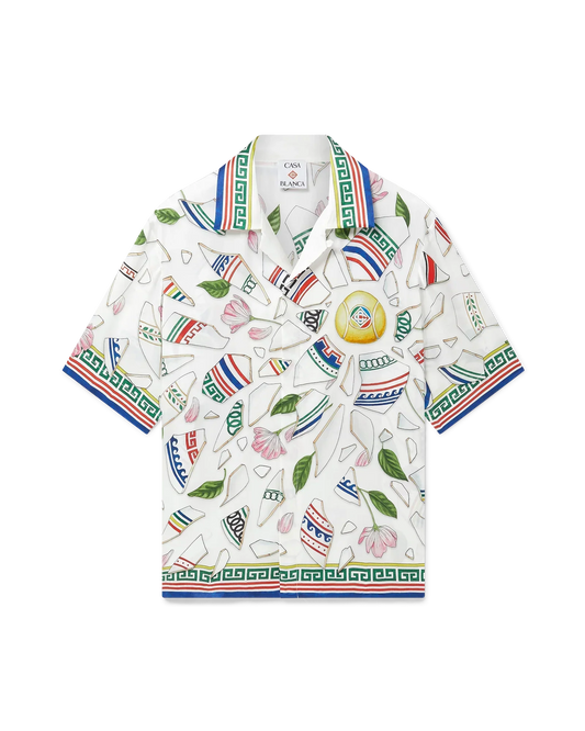 Le Vase Brise Short Sleeve Silk Shirt | Casablanca Paris | Image 1