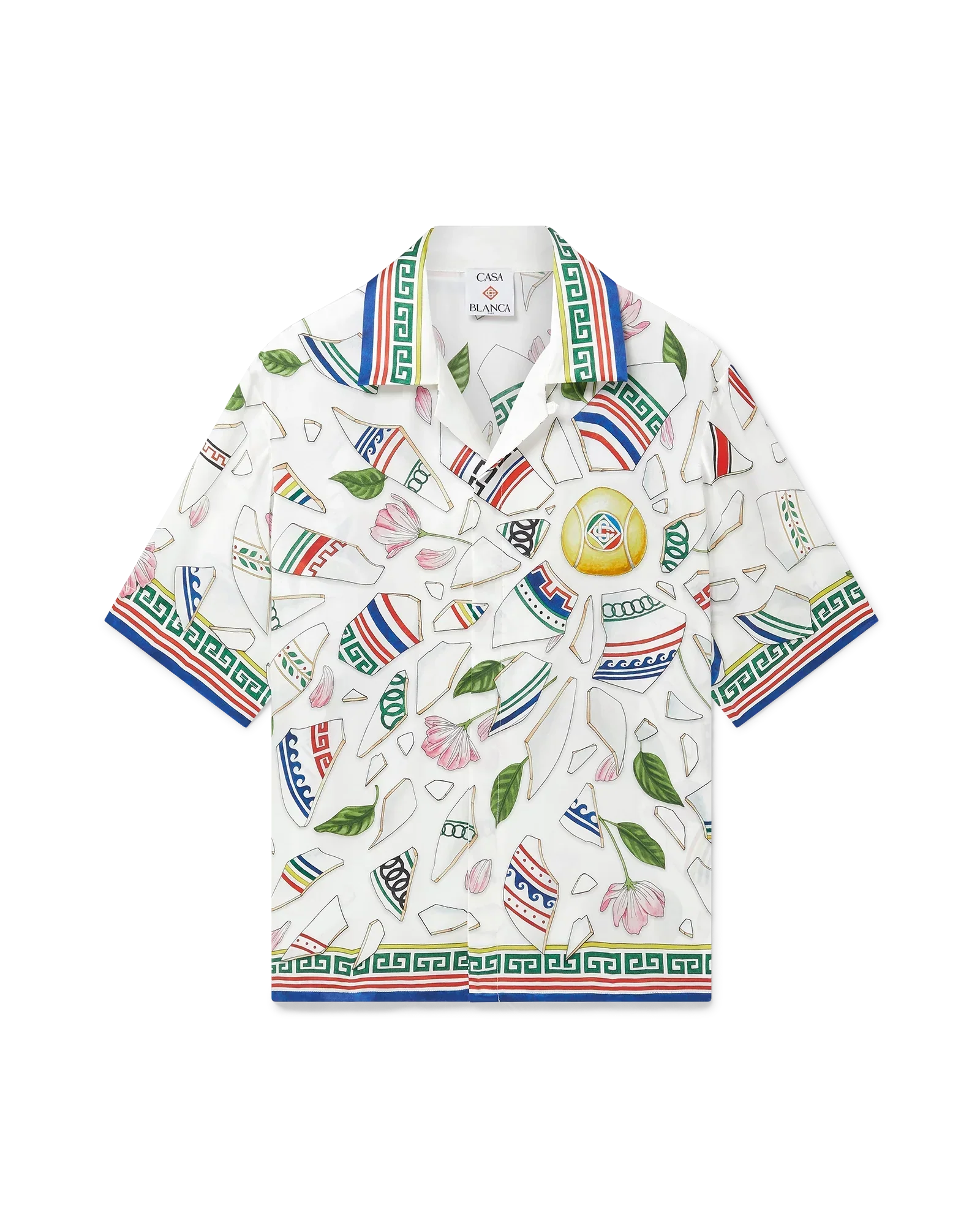 Le Vase Brise Short Sleeve Silk Shirt | Casablanca Paris | Image 1
