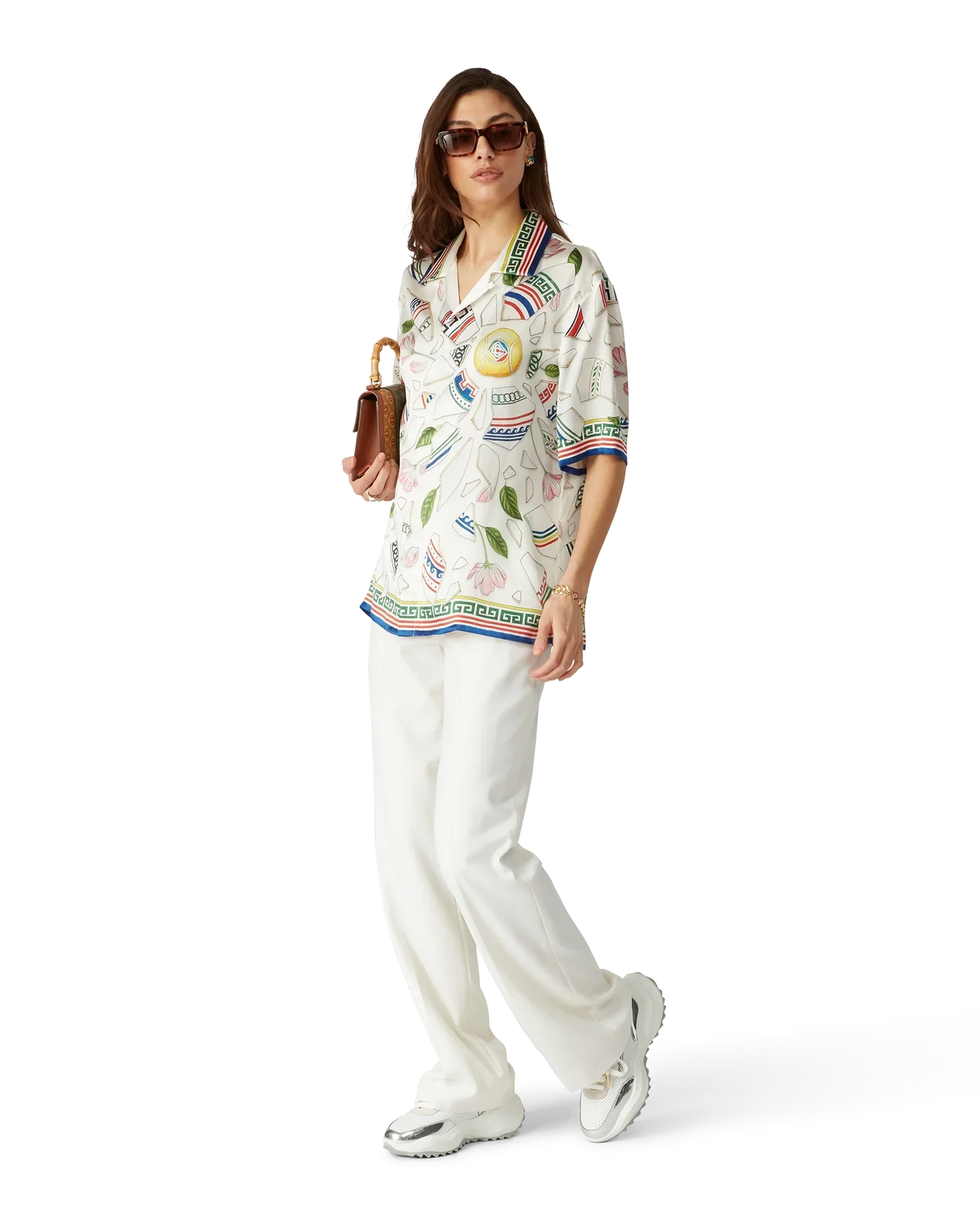 Le Vase Brise Short Sleeve Silk Shirt | Casablanca Paris | Image 6