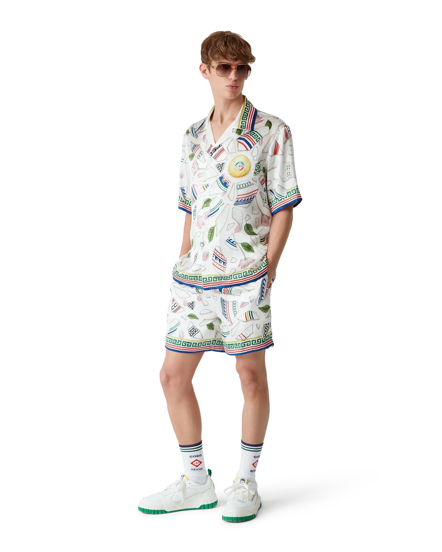 Le Vase Brise Silk Shorts | Casablanca Paris | Image 2
