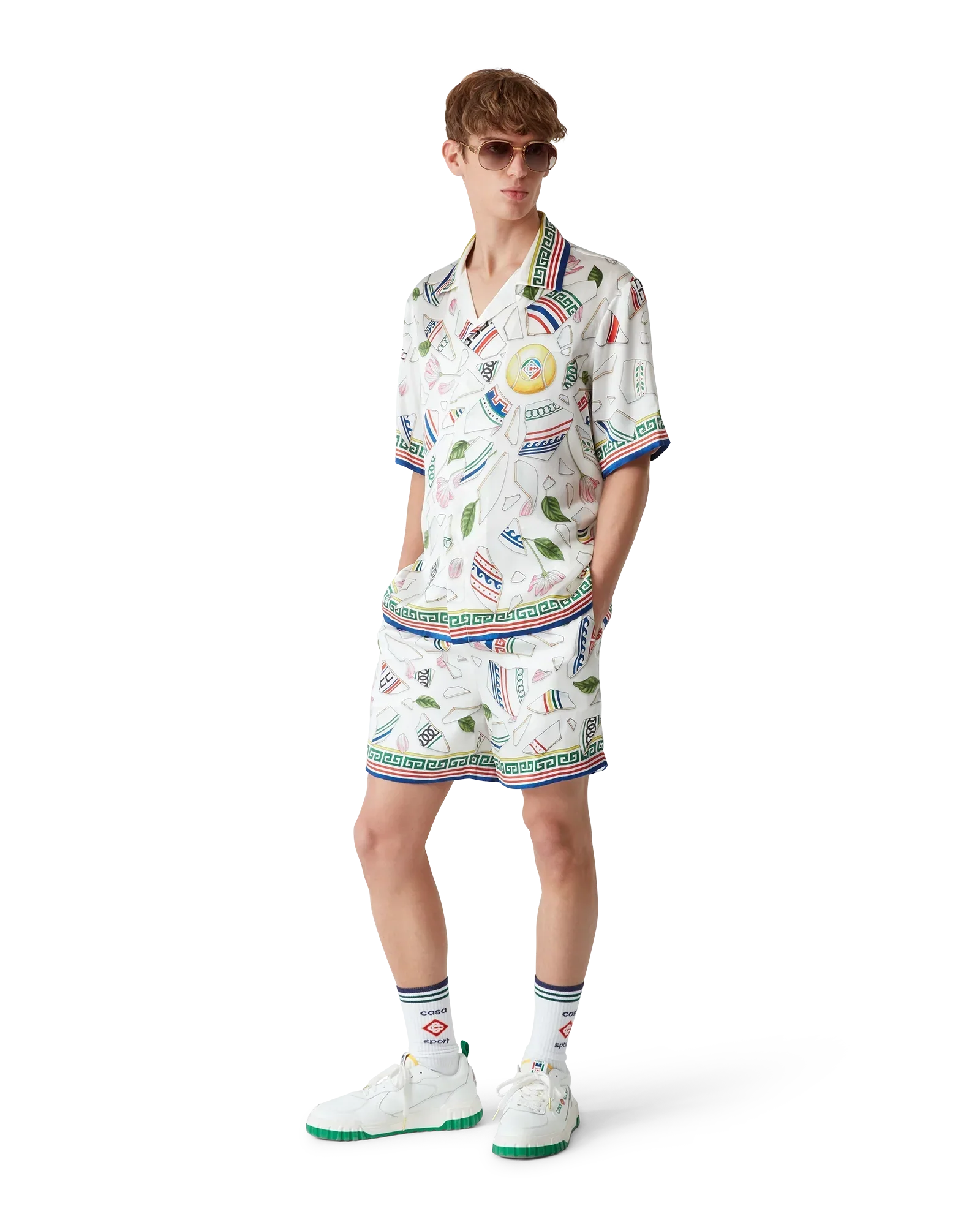Le Vase Brise Silk Shorts | Casablanca Paris | Image 2
