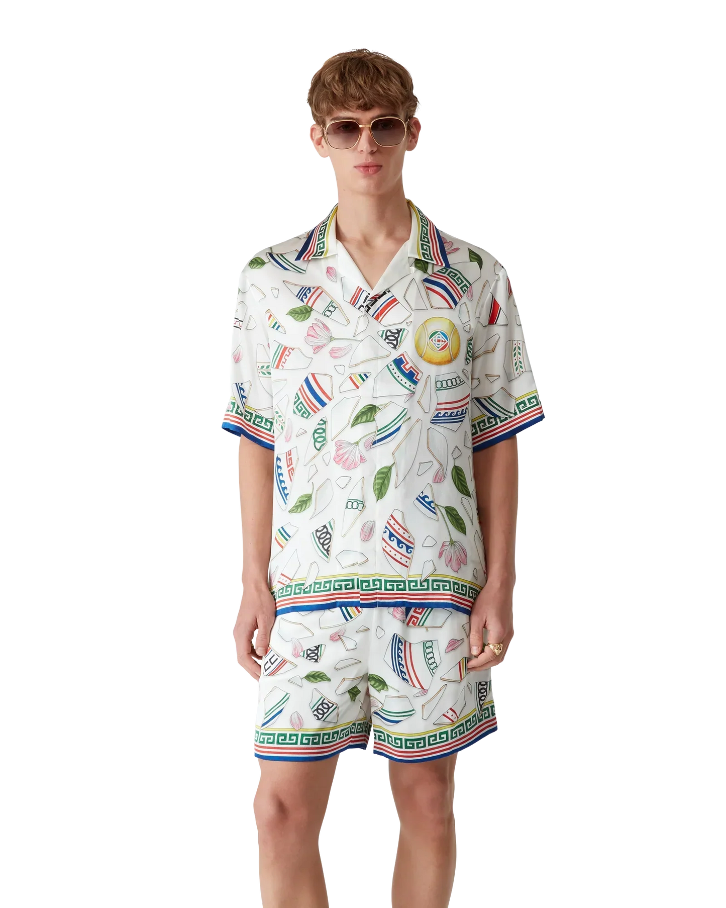 Le Vase Brise Short Sleeve Silk Shirt | Casablanca Paris | Image 4