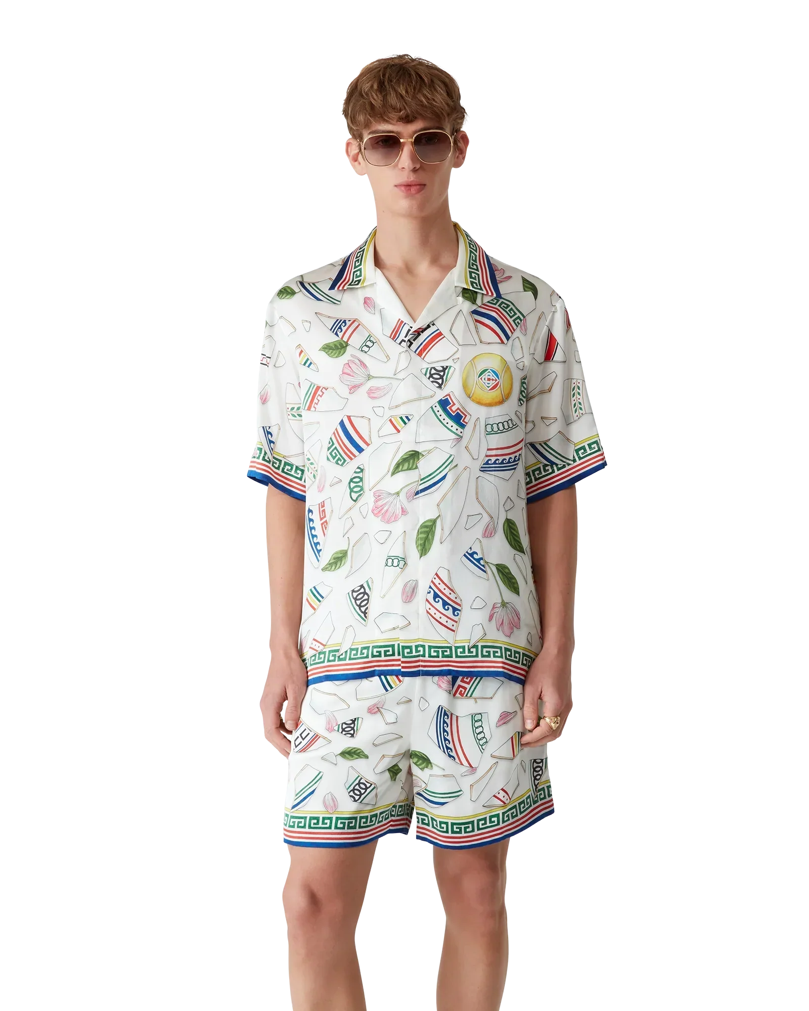 Le Vase Brise Short Sleeve Silk Shirt | Casablanca Paris | Image 8