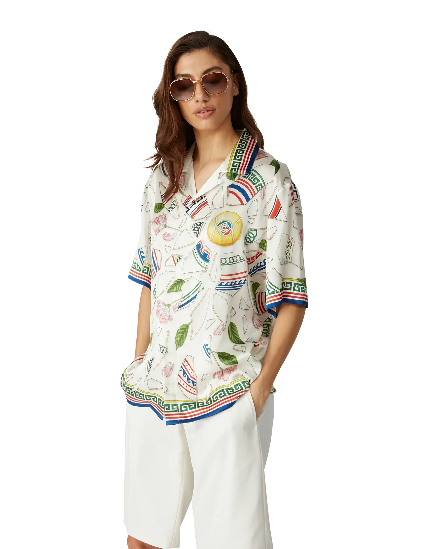 Le Vase Brise Short Sleeve Silk Shirt | Casablanca Paris | Image 4