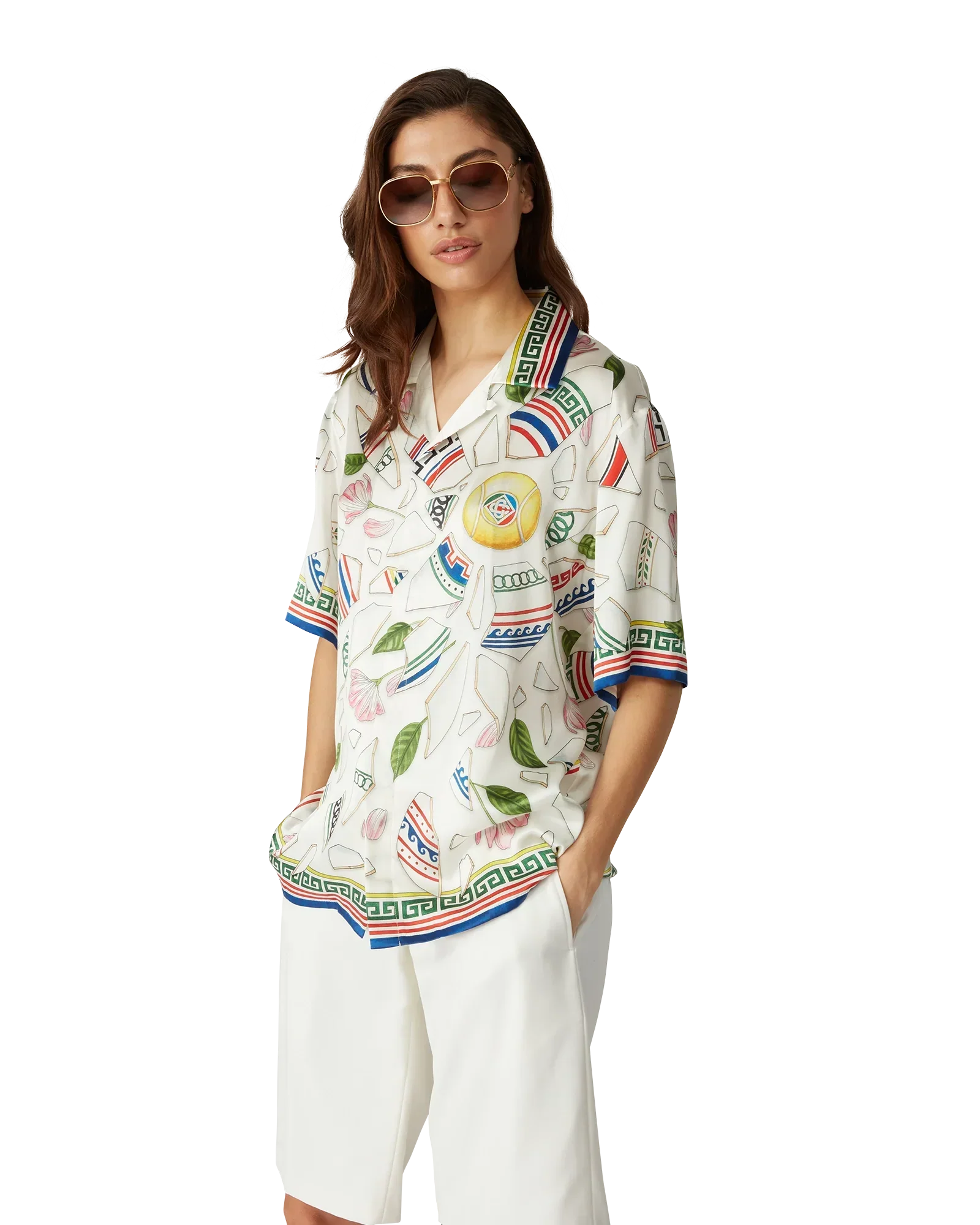 Le Vase Brise Short Sleeve Silk Shirt | Casablanca Paris | Image 4