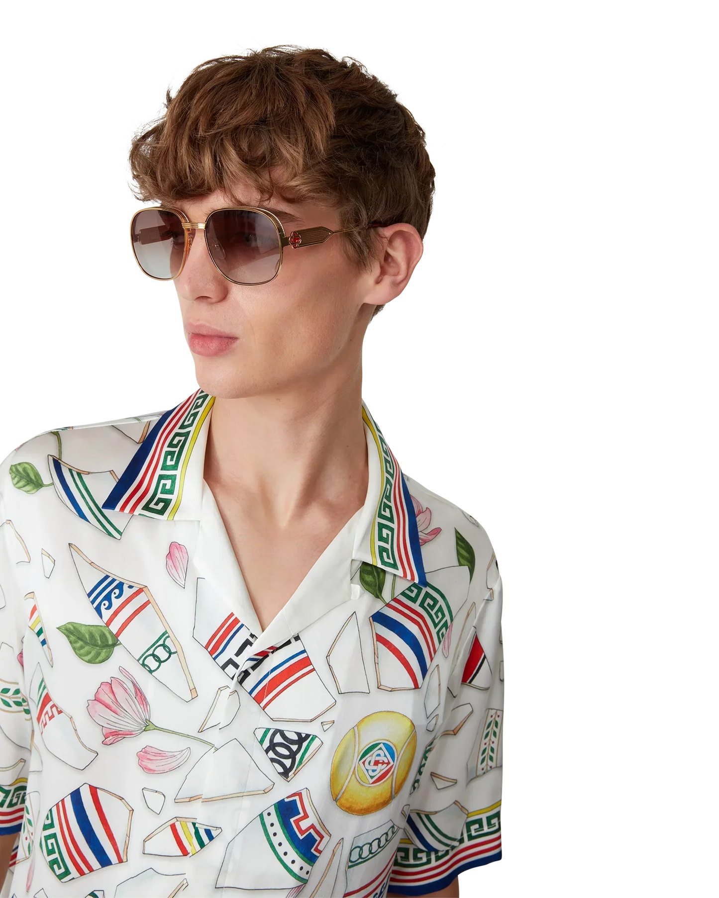 Le Vase Brise Short Sleeve Silk Shirt | Casablanca Paris | Image 9